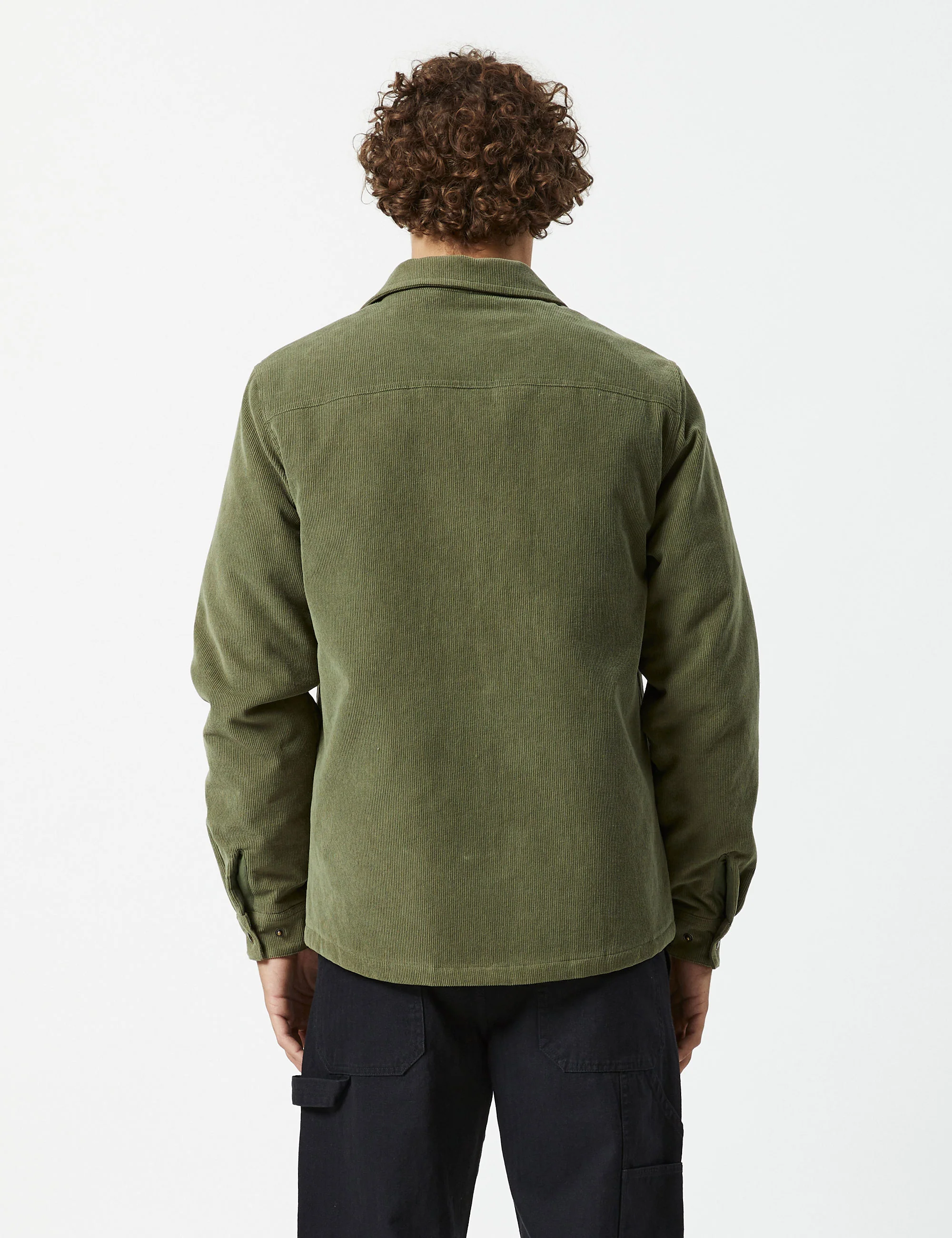 Quilted Cord Jacket - Army - Image 6