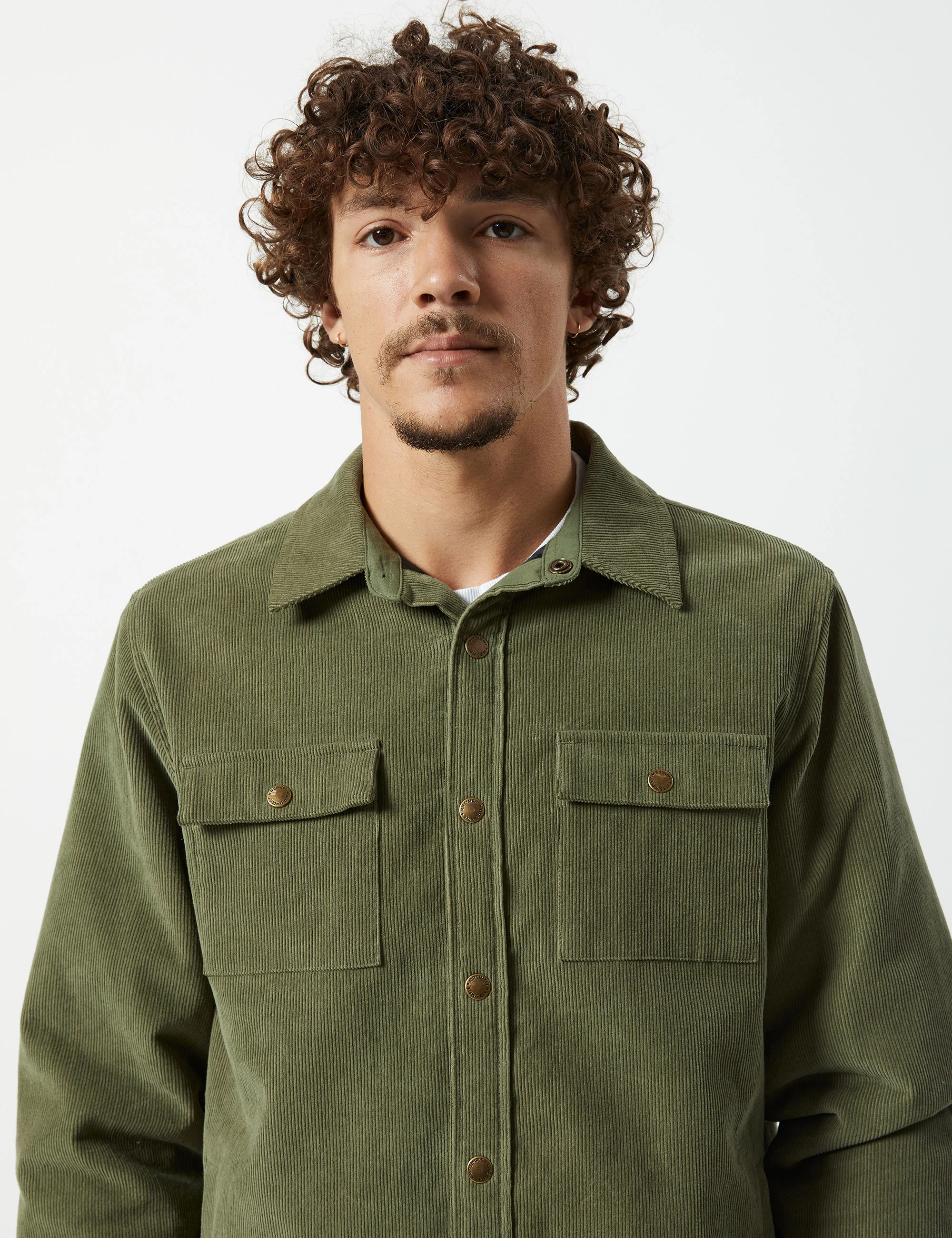 Quilted Cord Jacket - Army - Image 8
