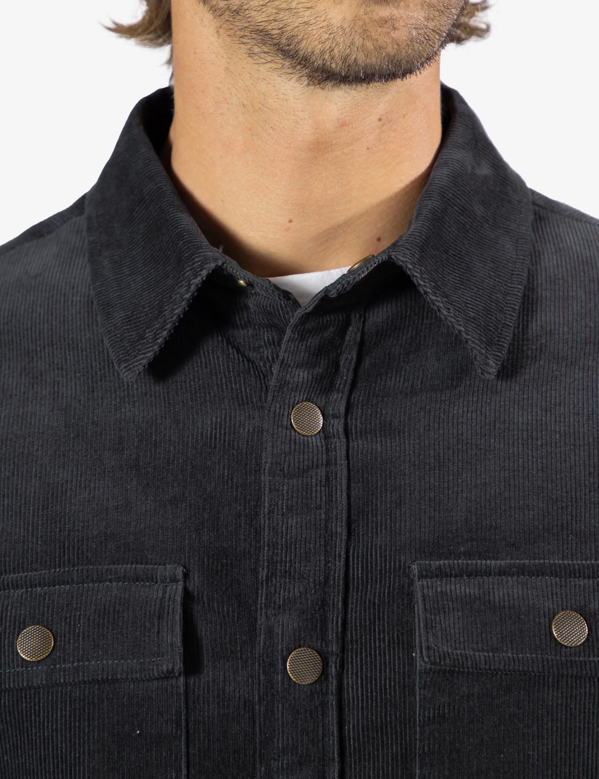 Quilted Cord Jacket - Graphite - Image 4