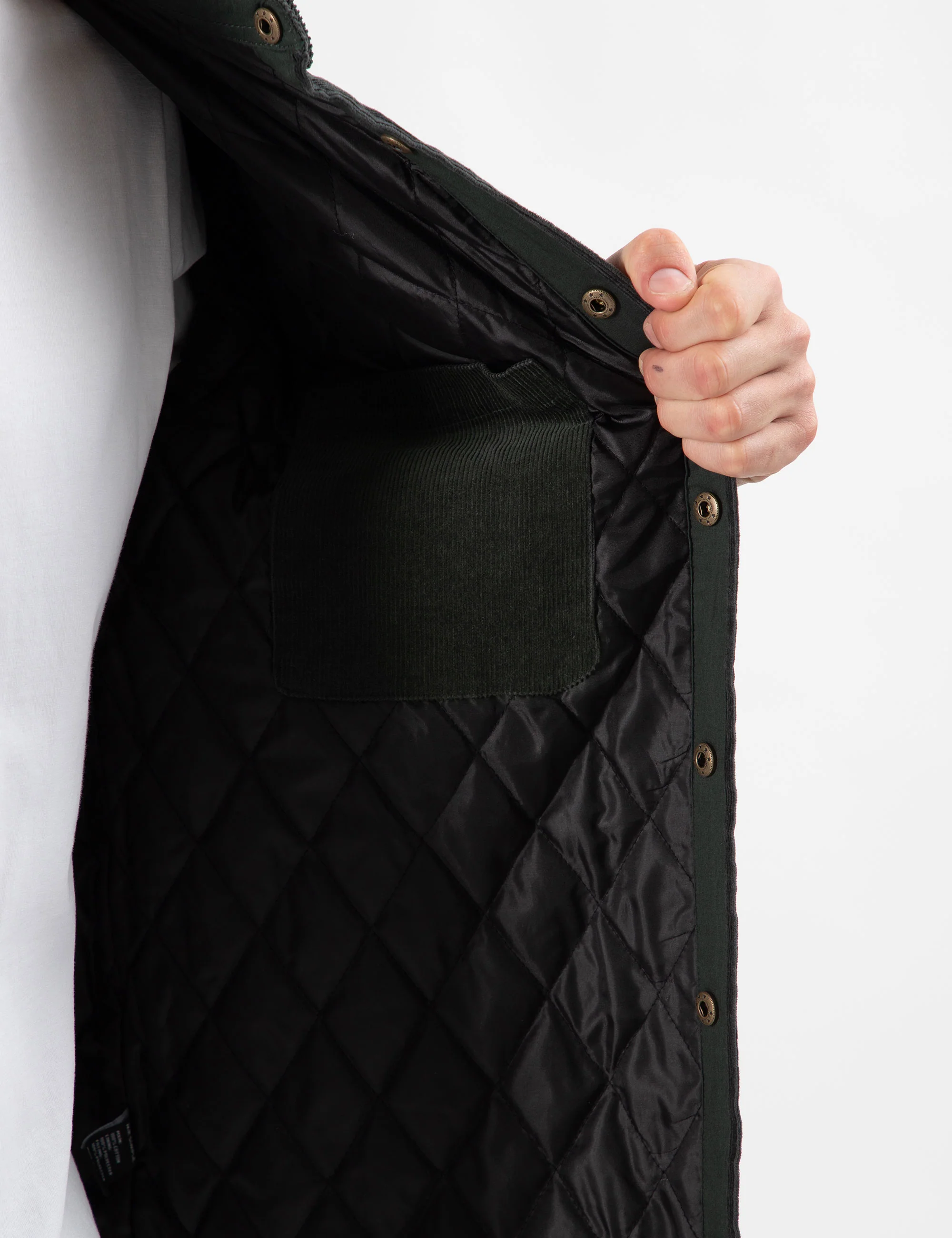 Quilted Cord Jacket - Pine - Image 13