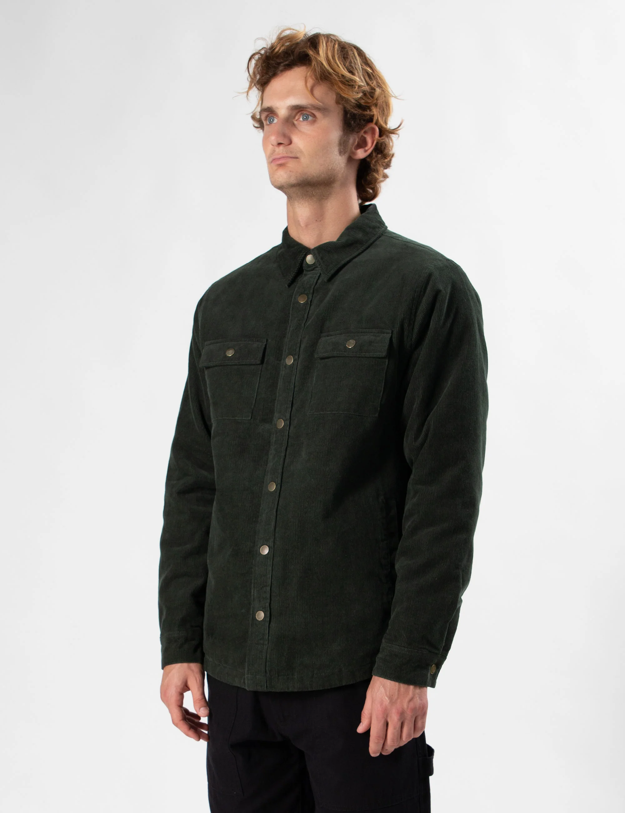 Quilted Cord Jacket - Pine - Image 5