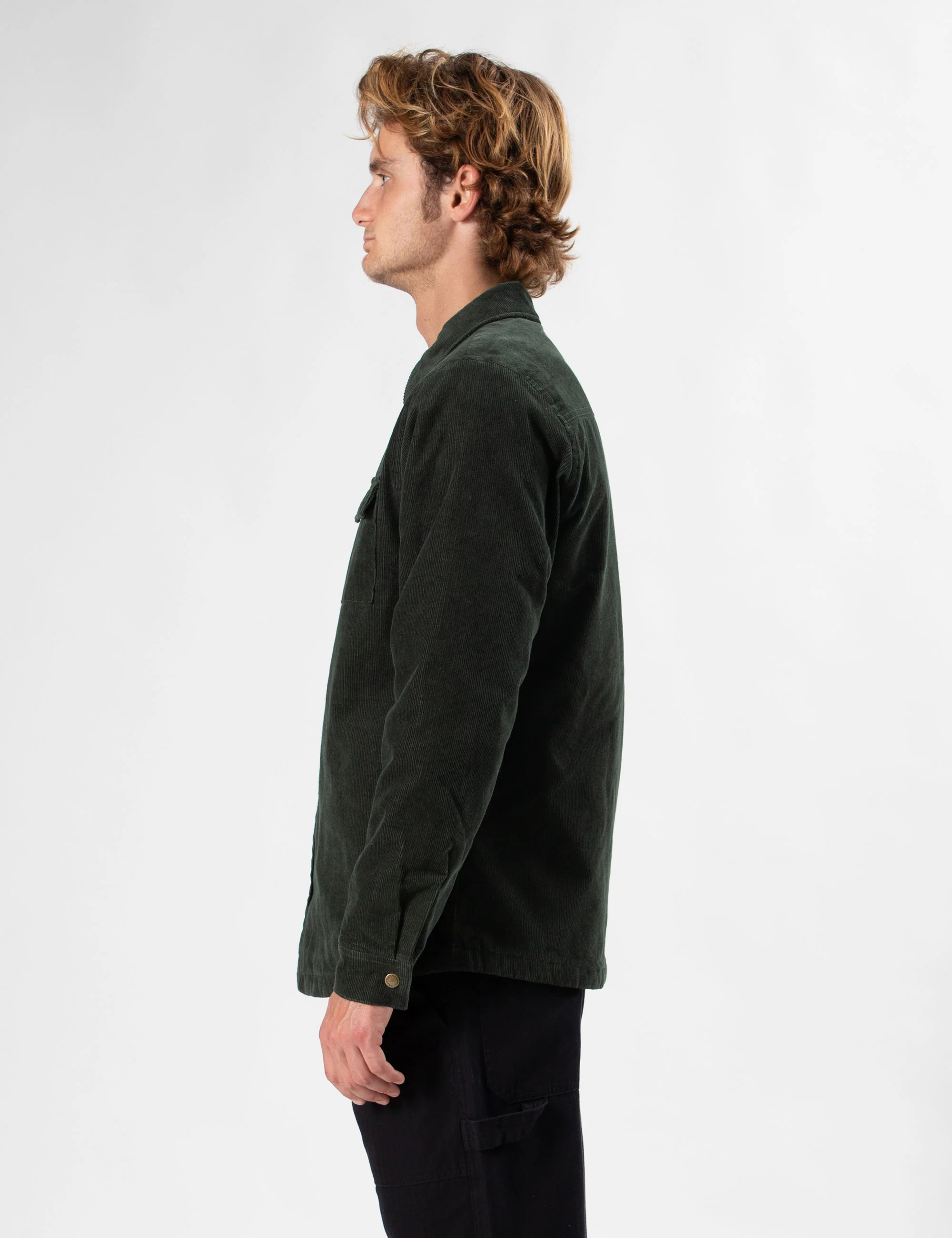 Quilted Cord Jacket - Pine - Image 6