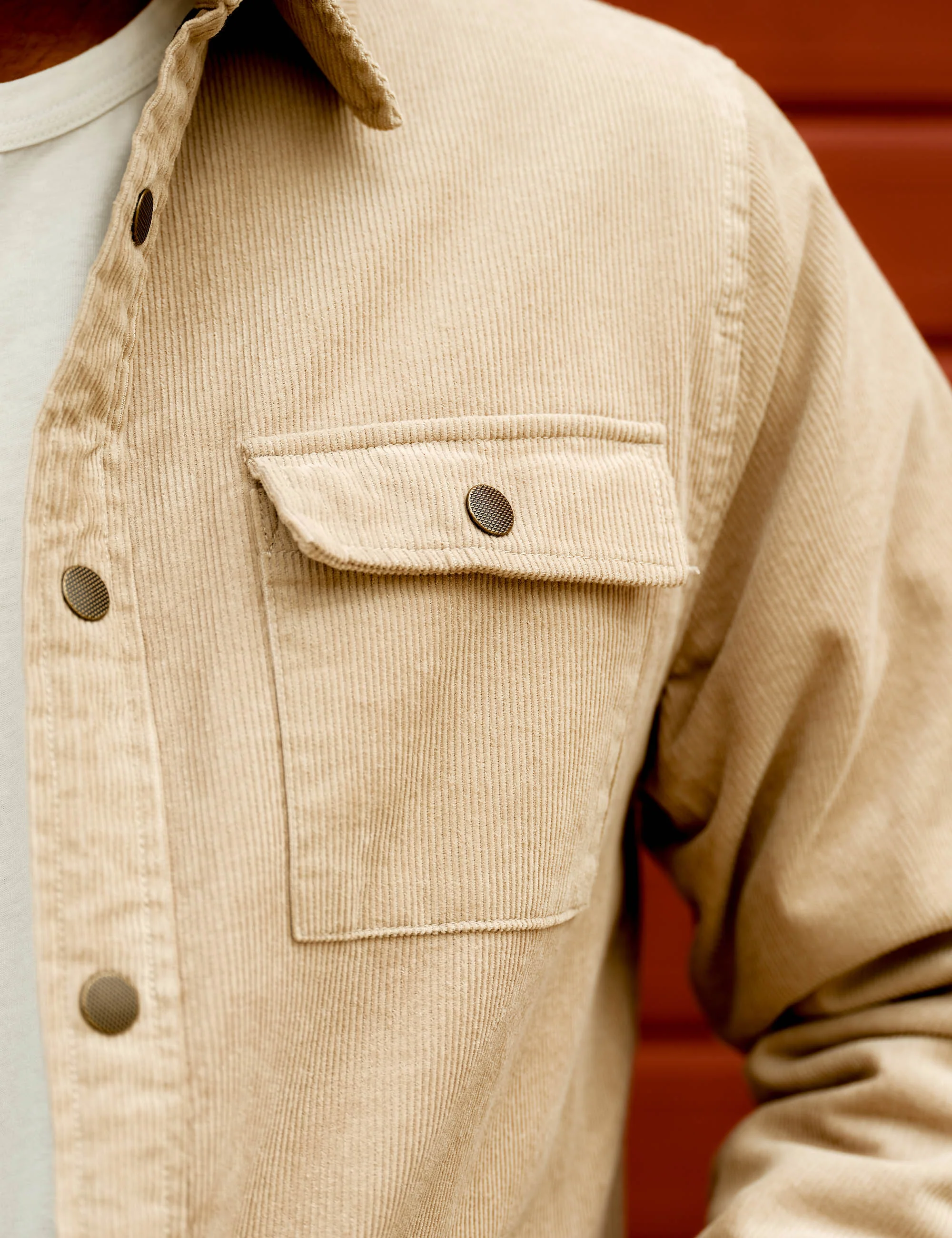 Quilted Cord Jacket - Stone - Image 10