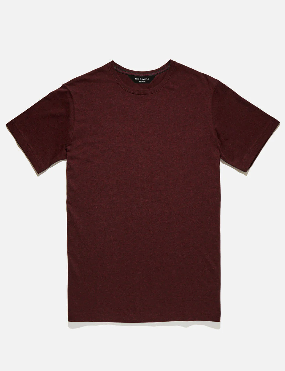 Reginald Organic Tee - Burgundy Marle
