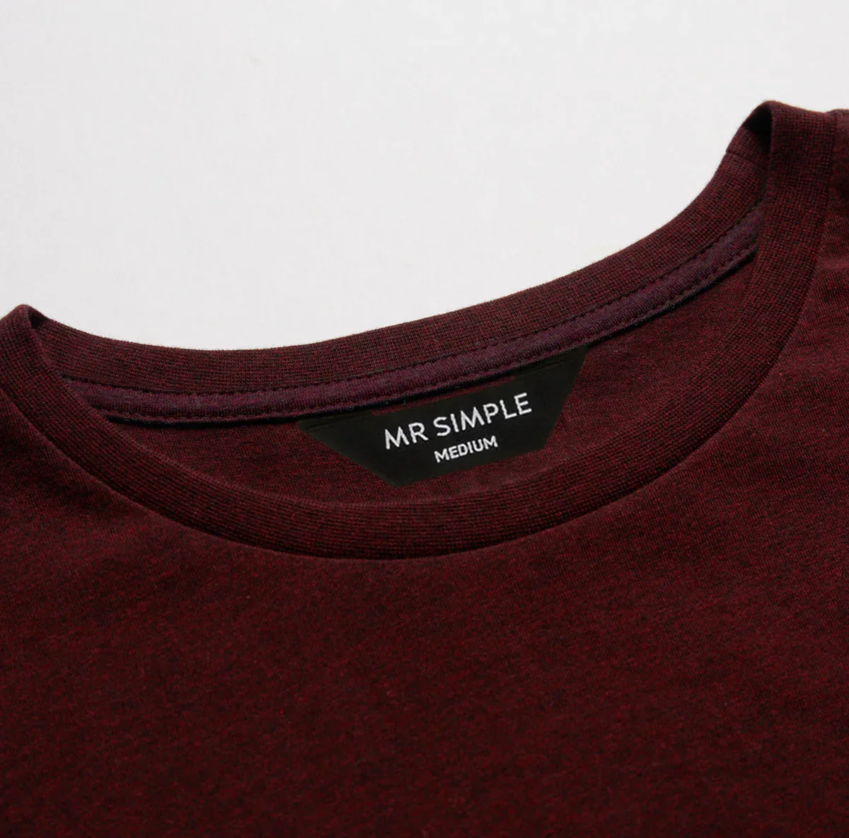 Reginald Organic Tee - Burgundy Marle - Image 3