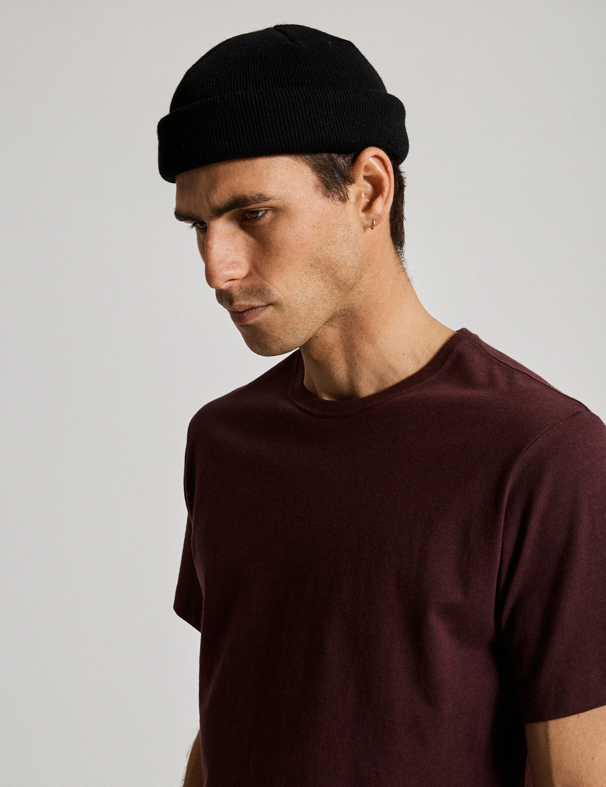 Reginald Organic Tee - Burgundy Marle - Image 5