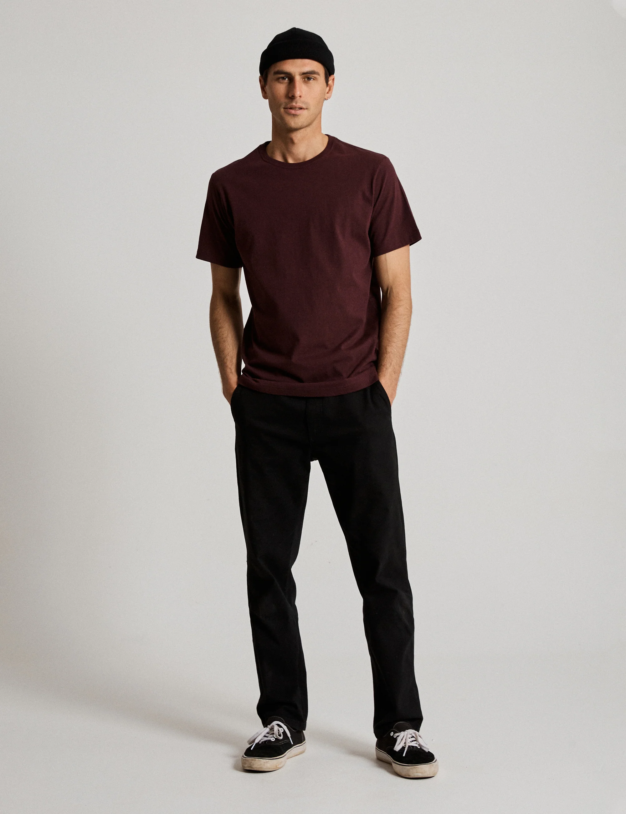 Reginald Organic Tee - Burgundy Marle - Image 6