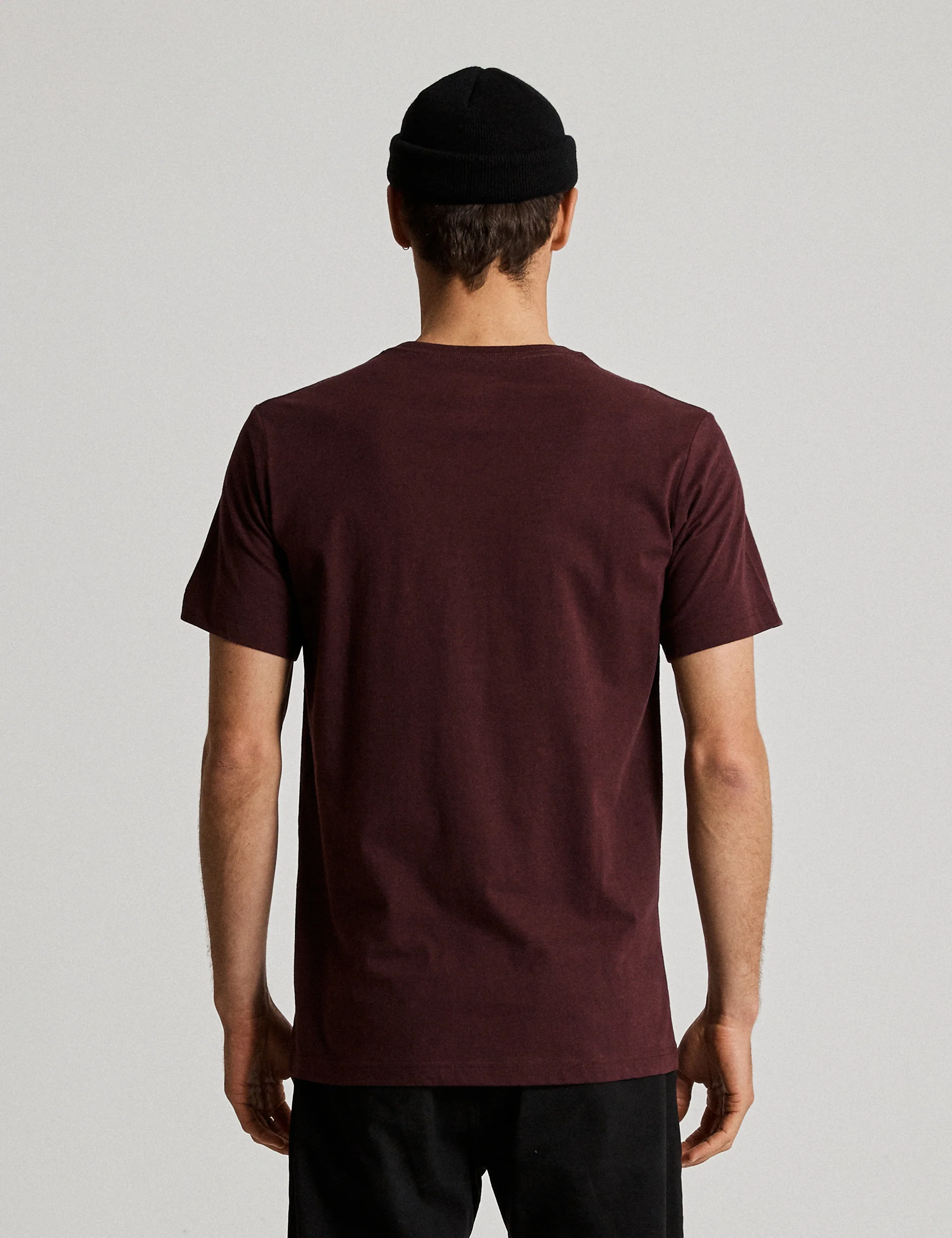 Reginald Organic Tee - Burgundy Marle - Image 7