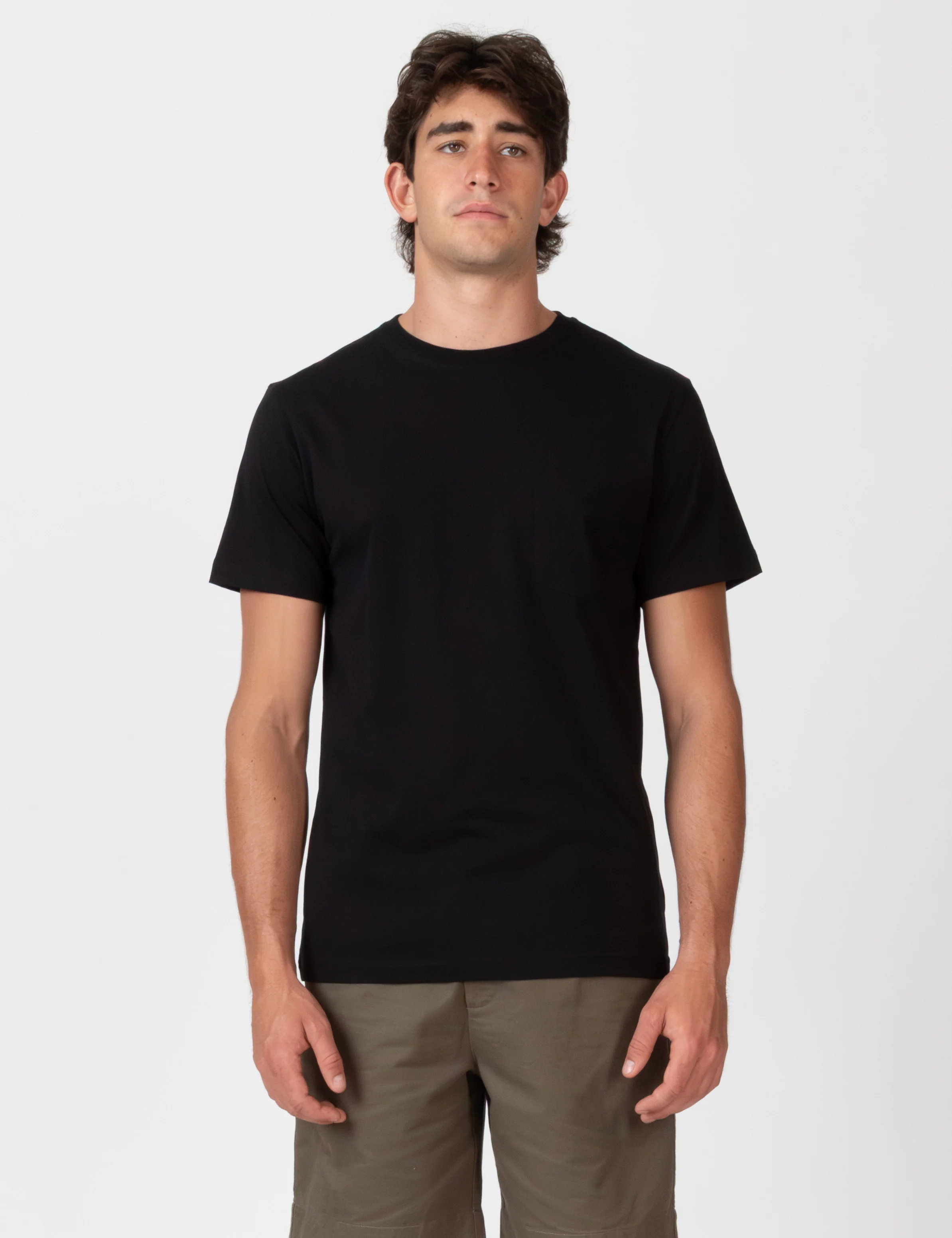Reginald Organic Pocket Tee - Black - Image 7