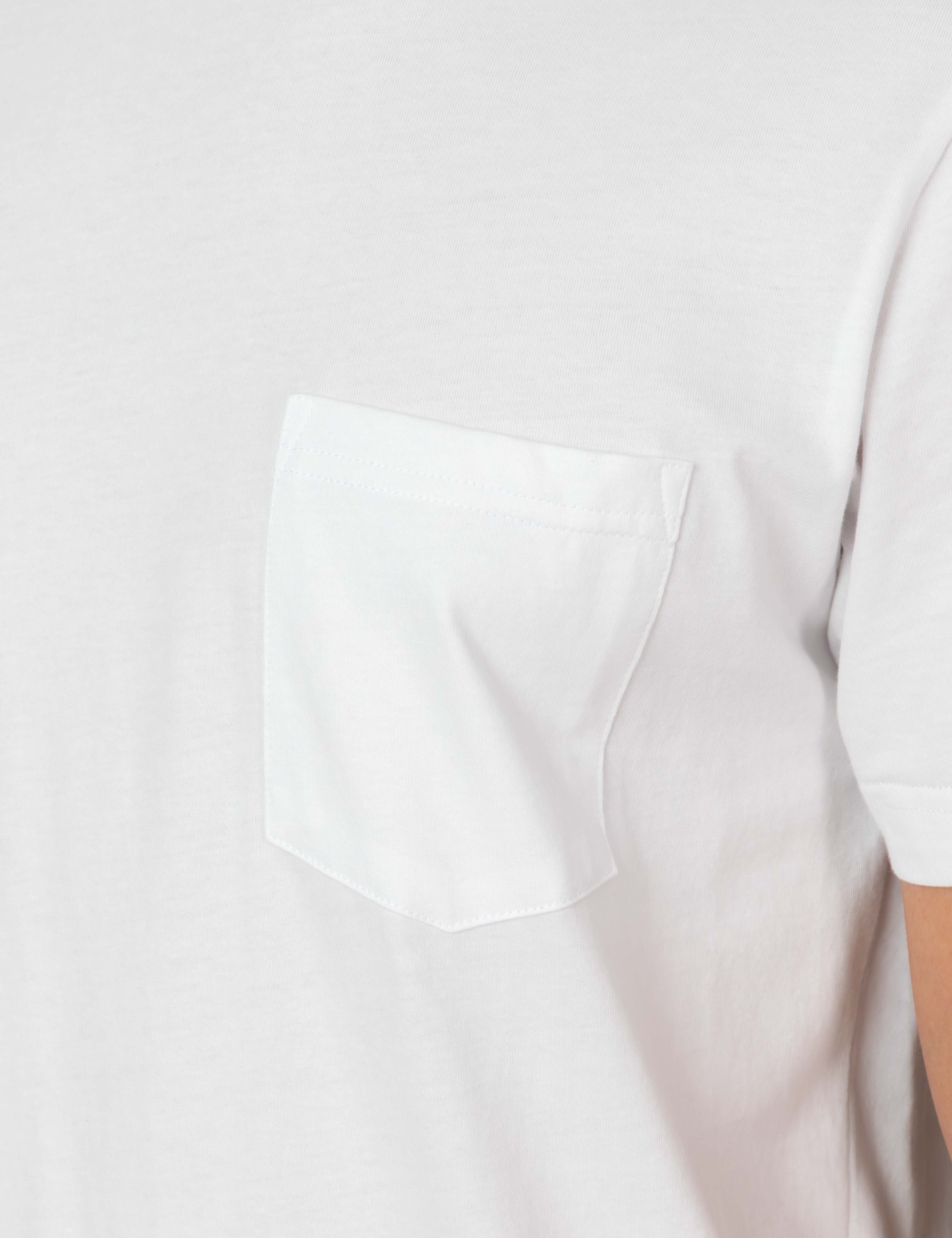 Reginald Organic Pocket Tee - White - Image 10