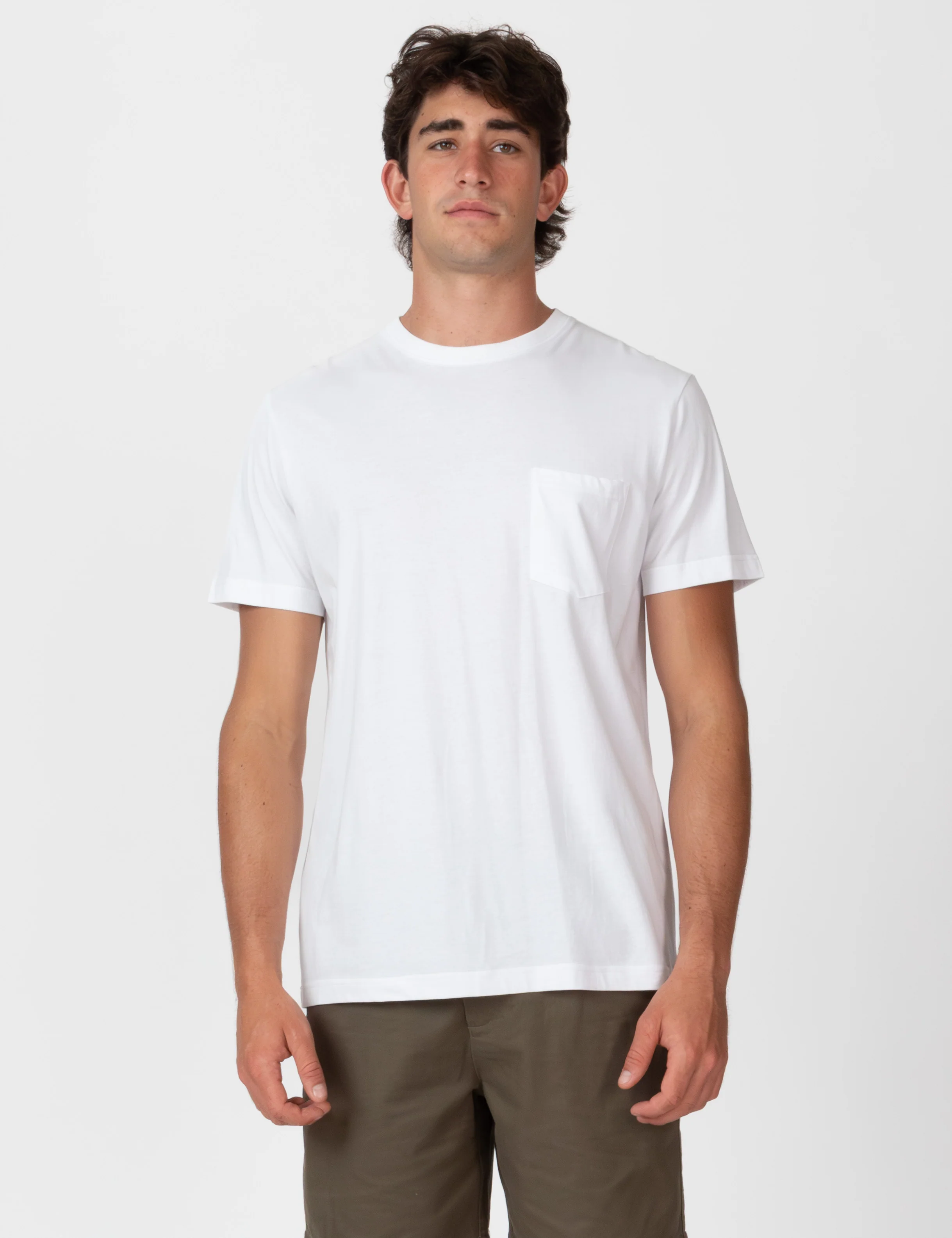 Reginald Organic Pocket Tee - White - Image 4