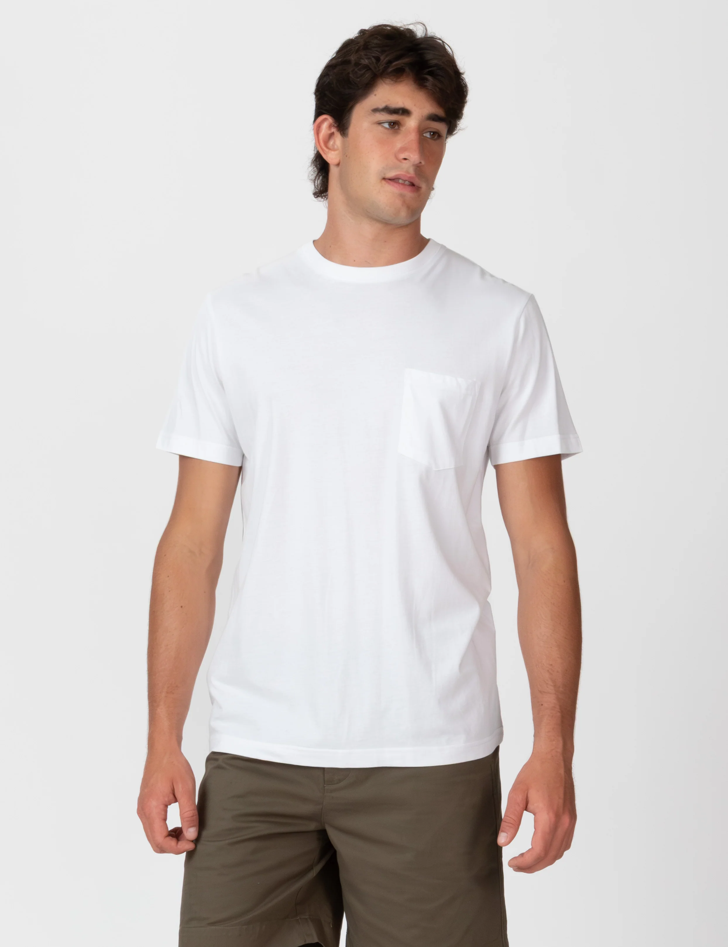 Reginald Organic Pocket Tee - White - Image 5