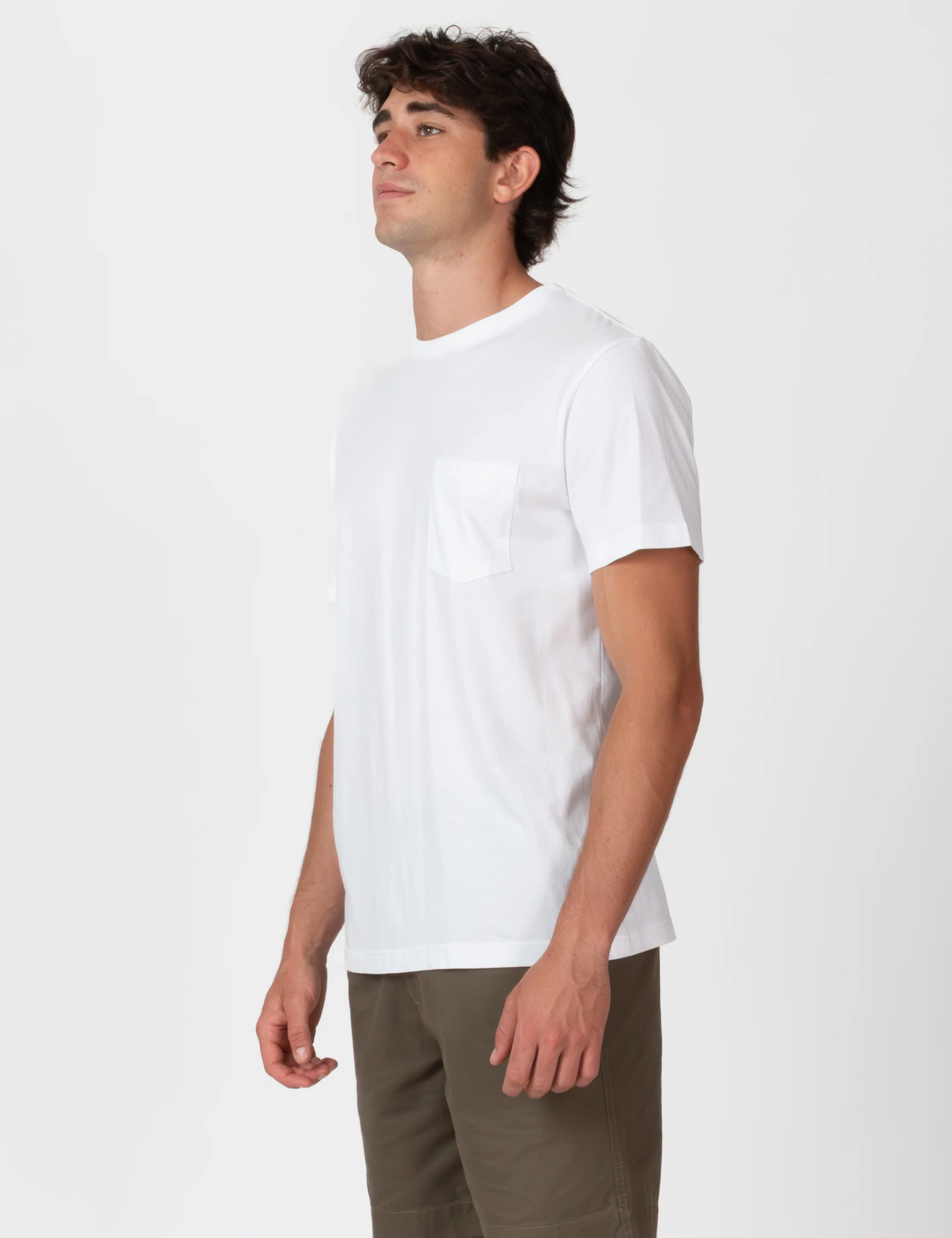 Reginald Organic Pocket Tee - White - Image 8