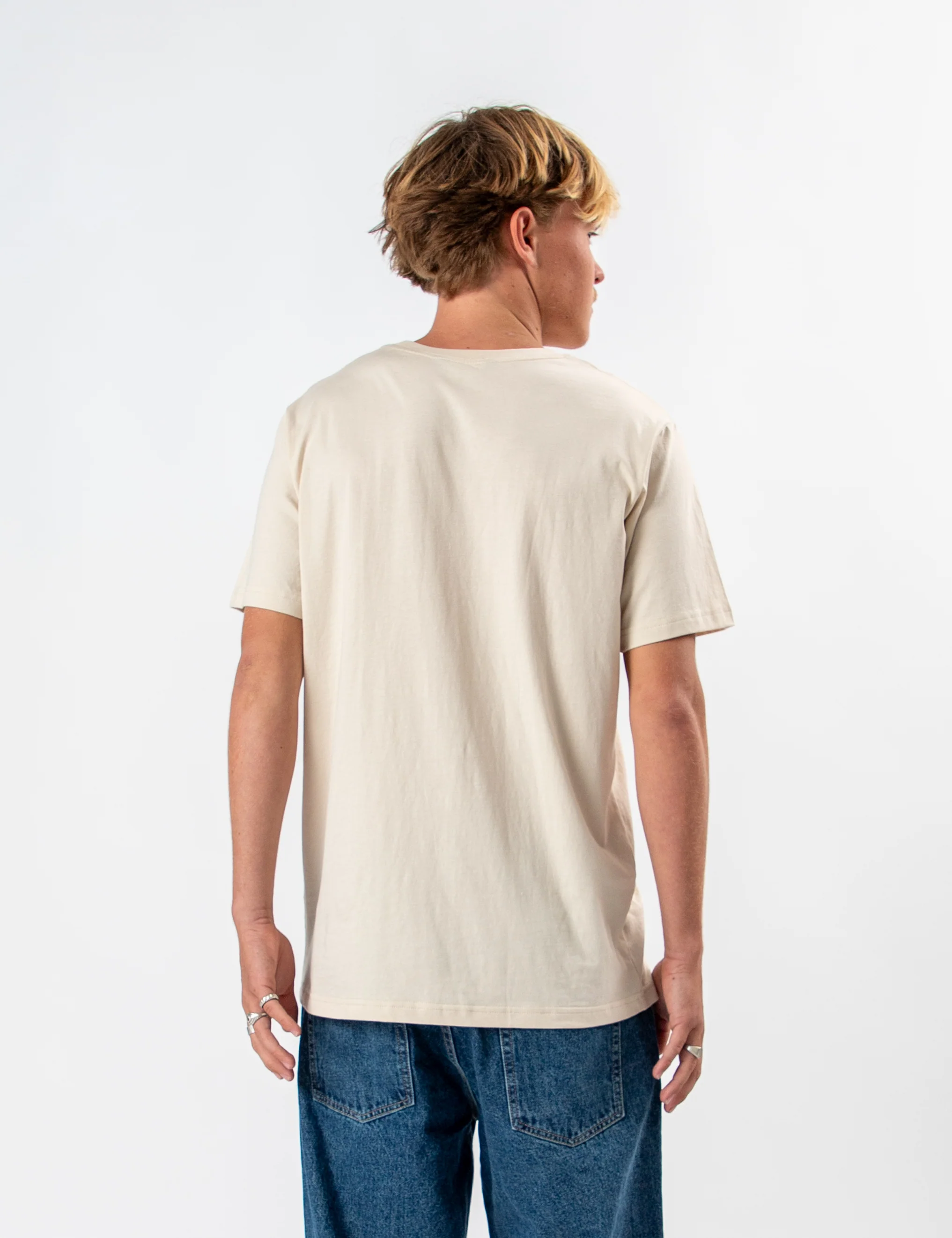 Reginald Organic Print Tee - Oz Tee Natural - Image 11