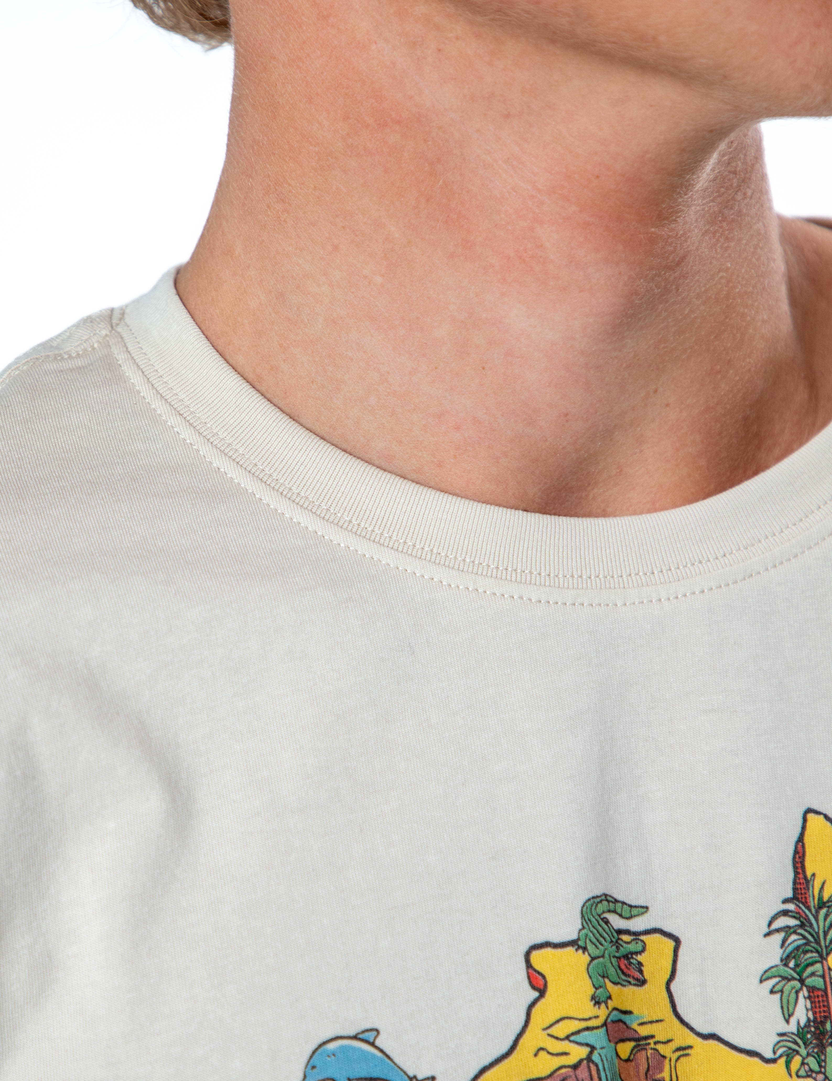 Reginald Organic Print Tee - Oz Tee Natural - Image 14