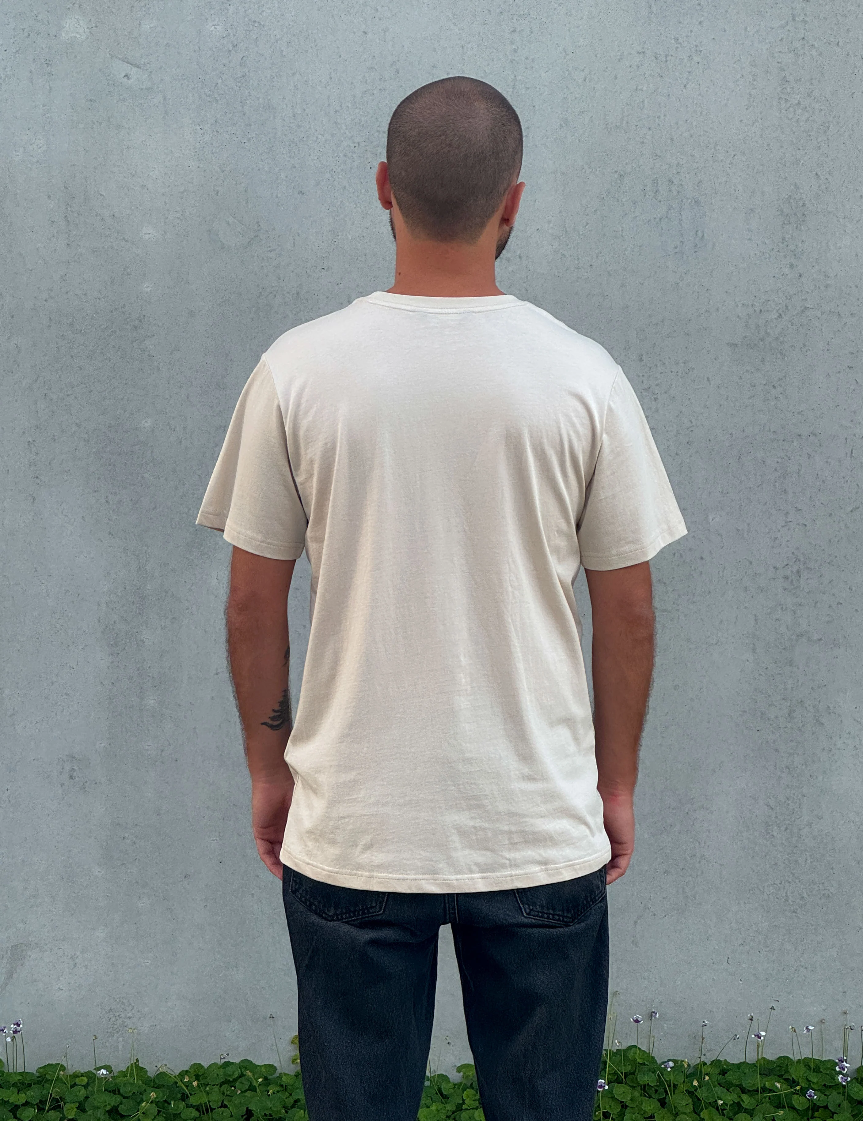 Reginald Organic Print Tee - Oz Tee Natural - Image 7