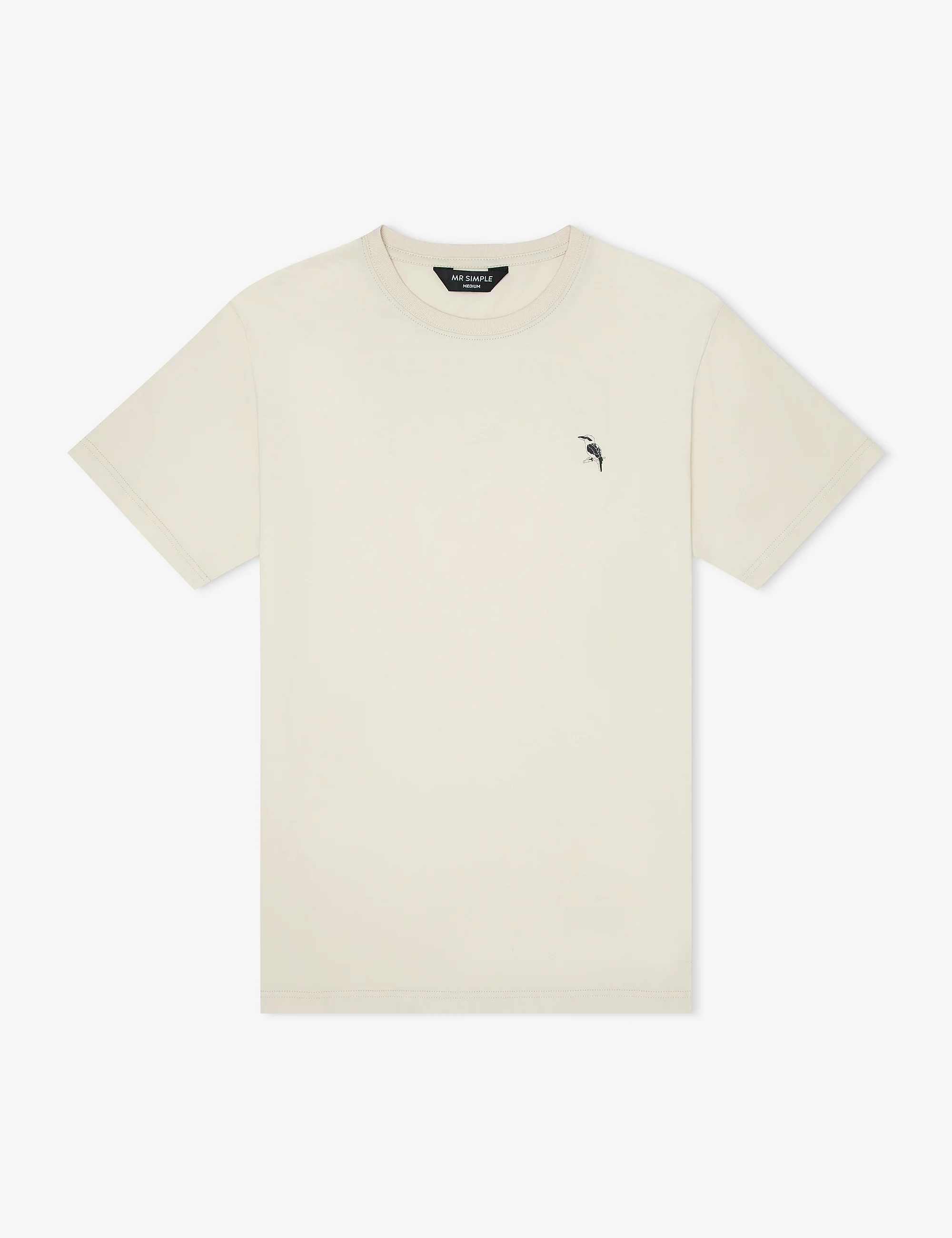 Reginald Organic Print Tee - Authentic Logo Natural - Image 4