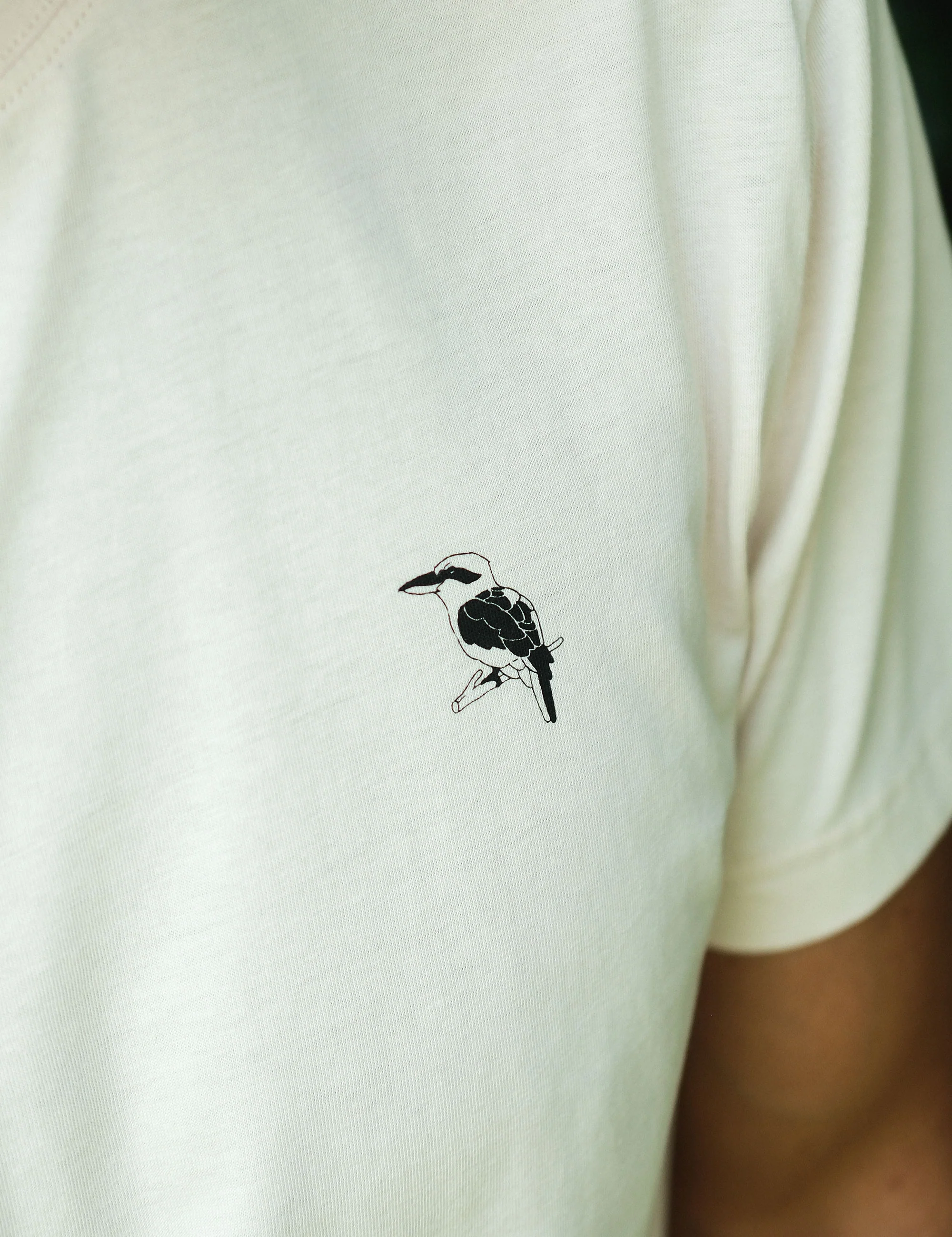 Reginald Organic Print Tee - Authentic Logo Natural - Image 7