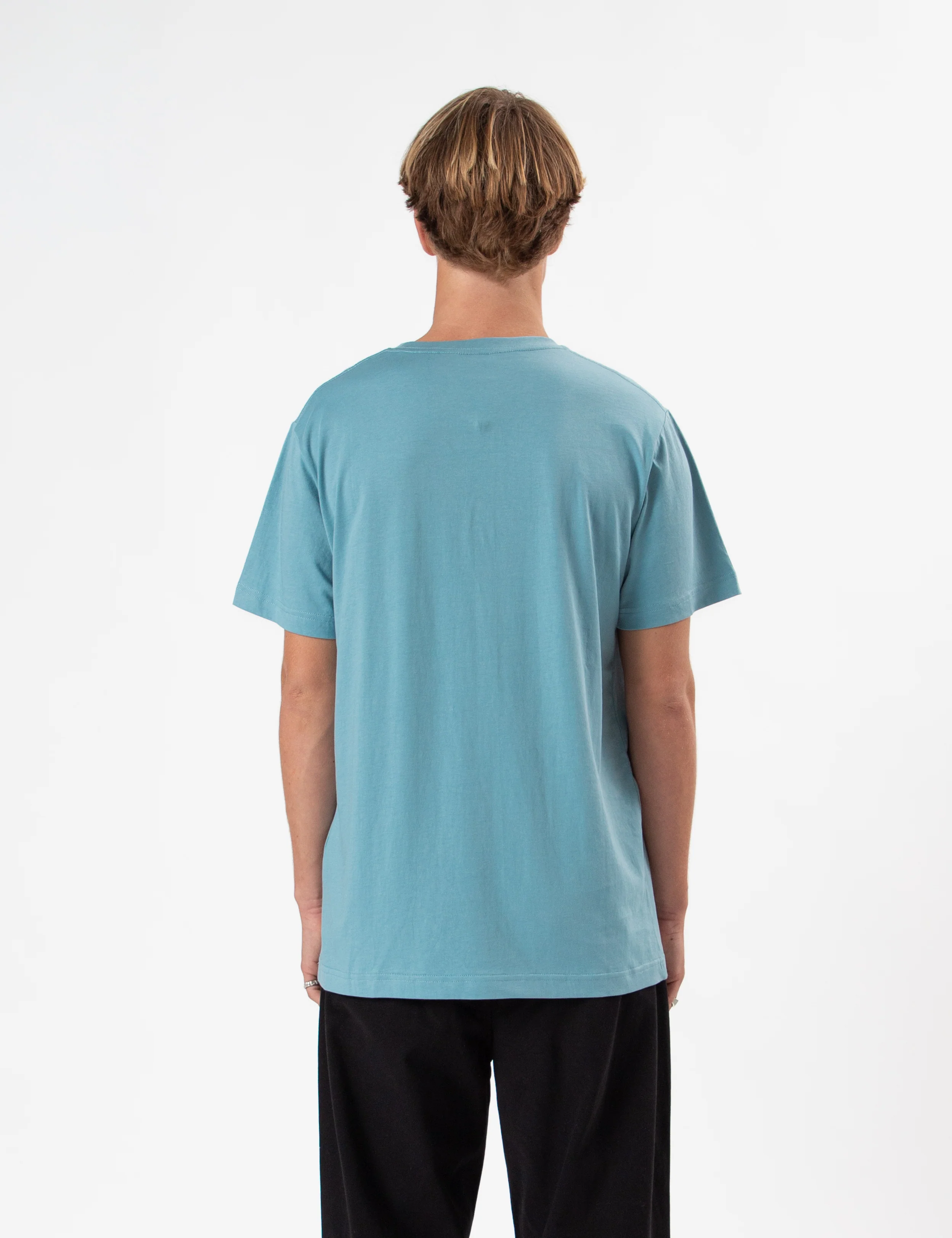Reginald Organic Tee - Blue Smoke - Image 4