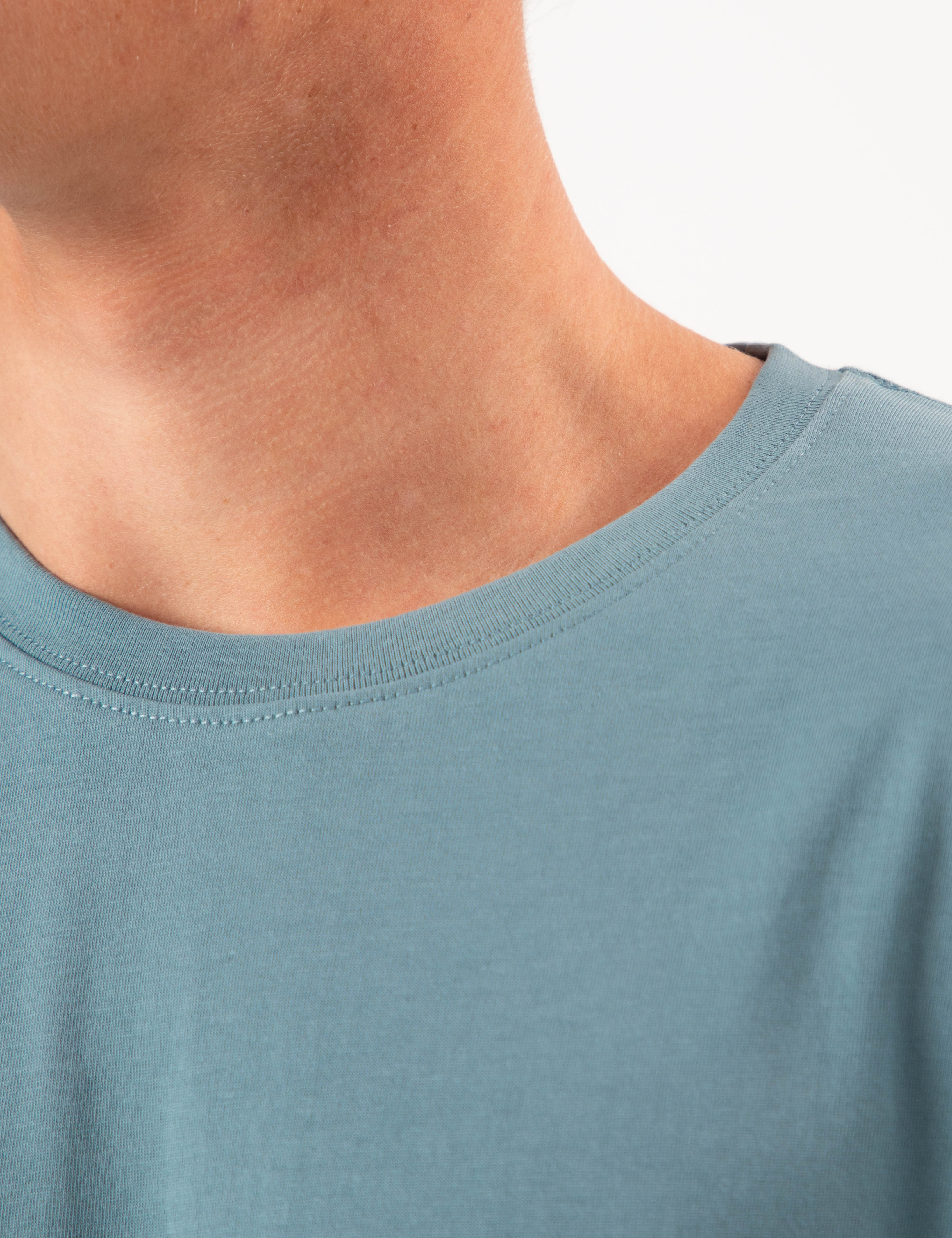 Reginald Organic Tee - Blue Smoke - Image 5