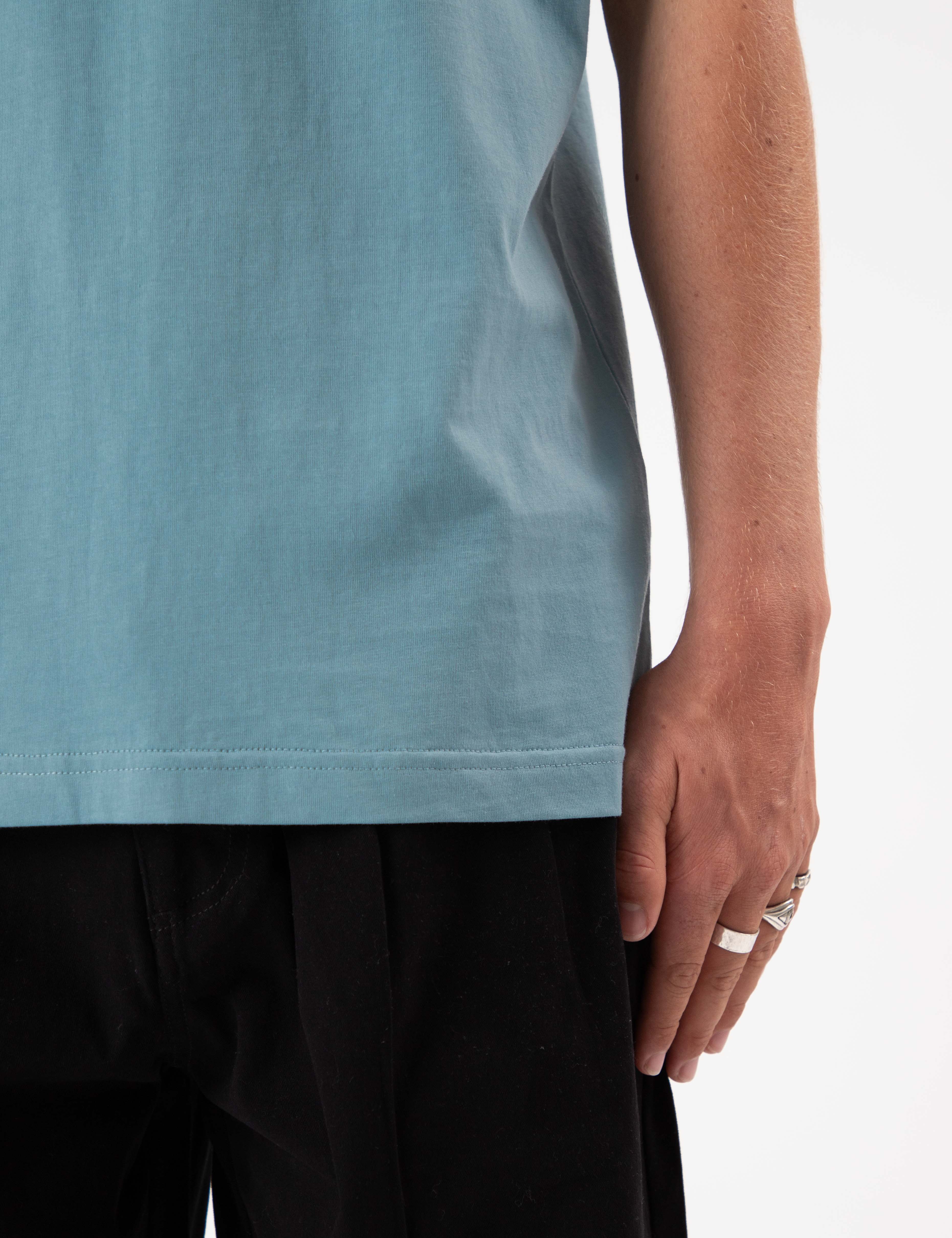 Reginald Organic Tee - Blue Smoke - Image 6