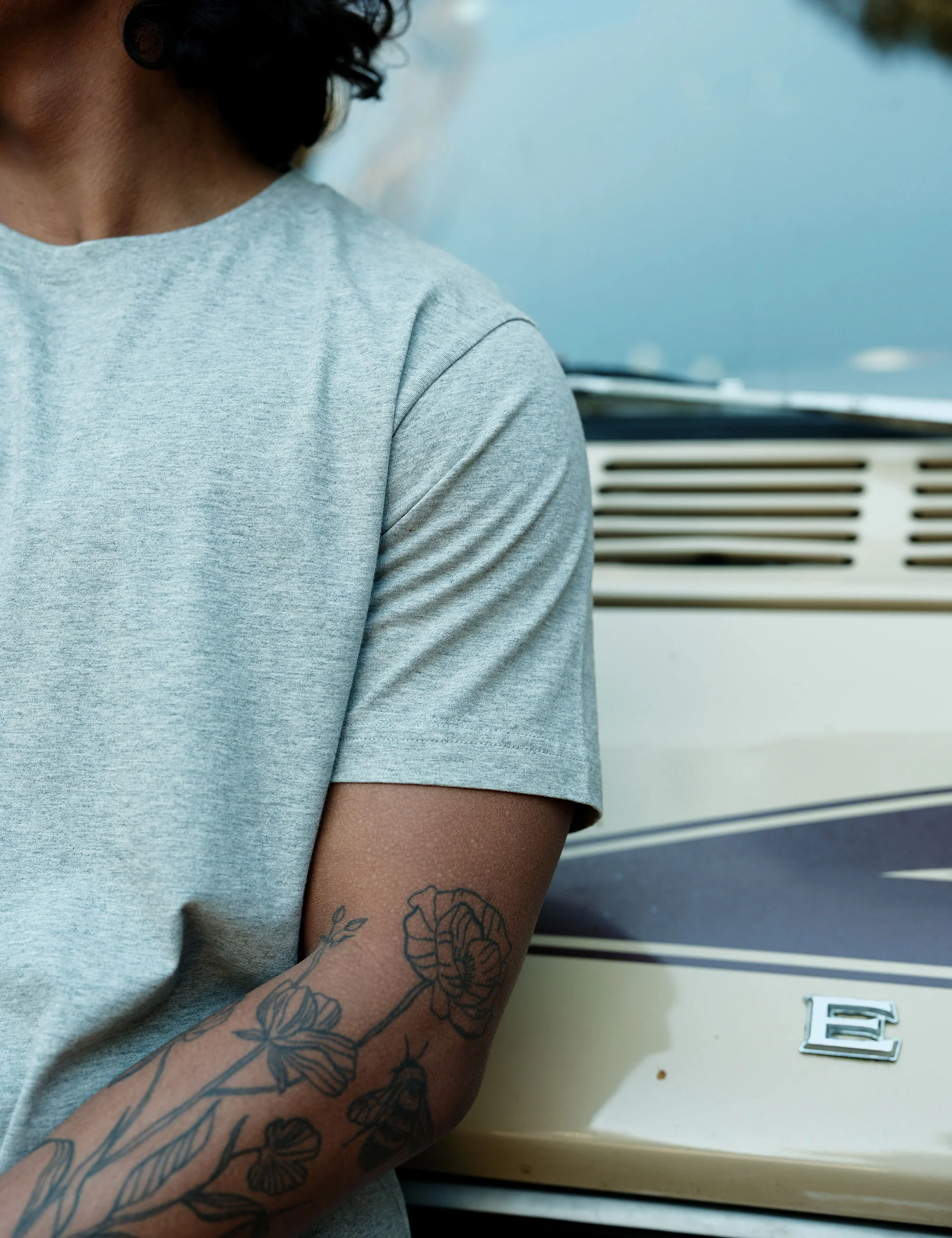 Reginald Organic Tee - Grey Marle - Image 3