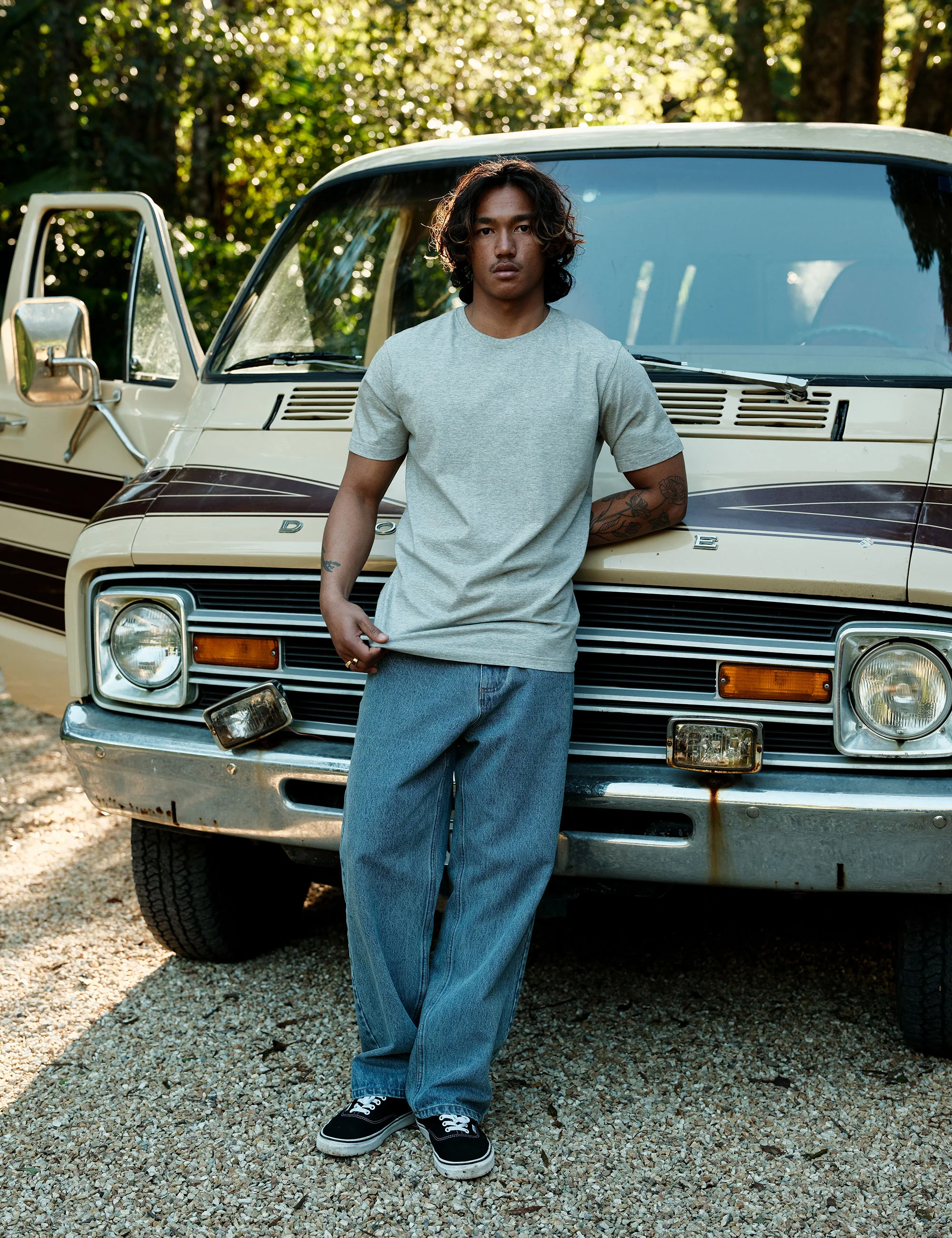 Reginald Organic Tee - Grey Marle - Image 4