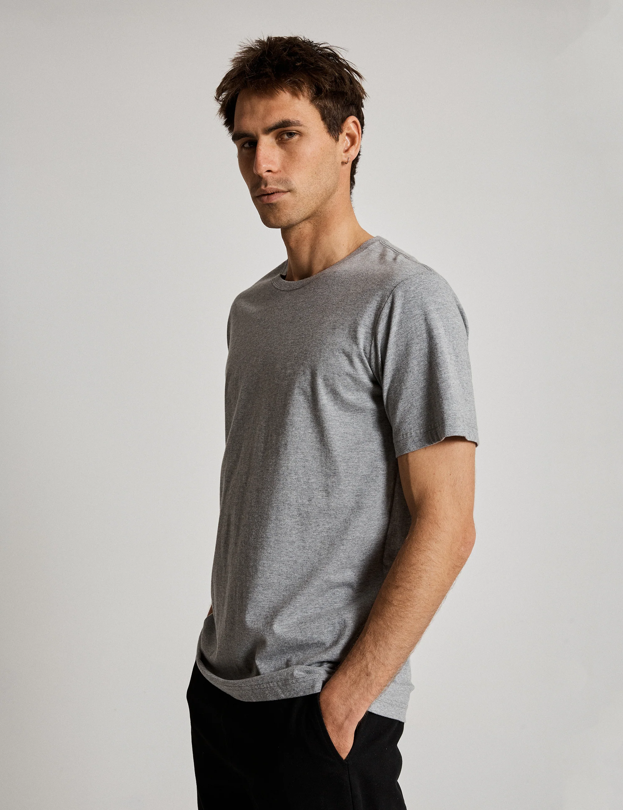 Reginald Organic Tee - Grey Marle - Image 7