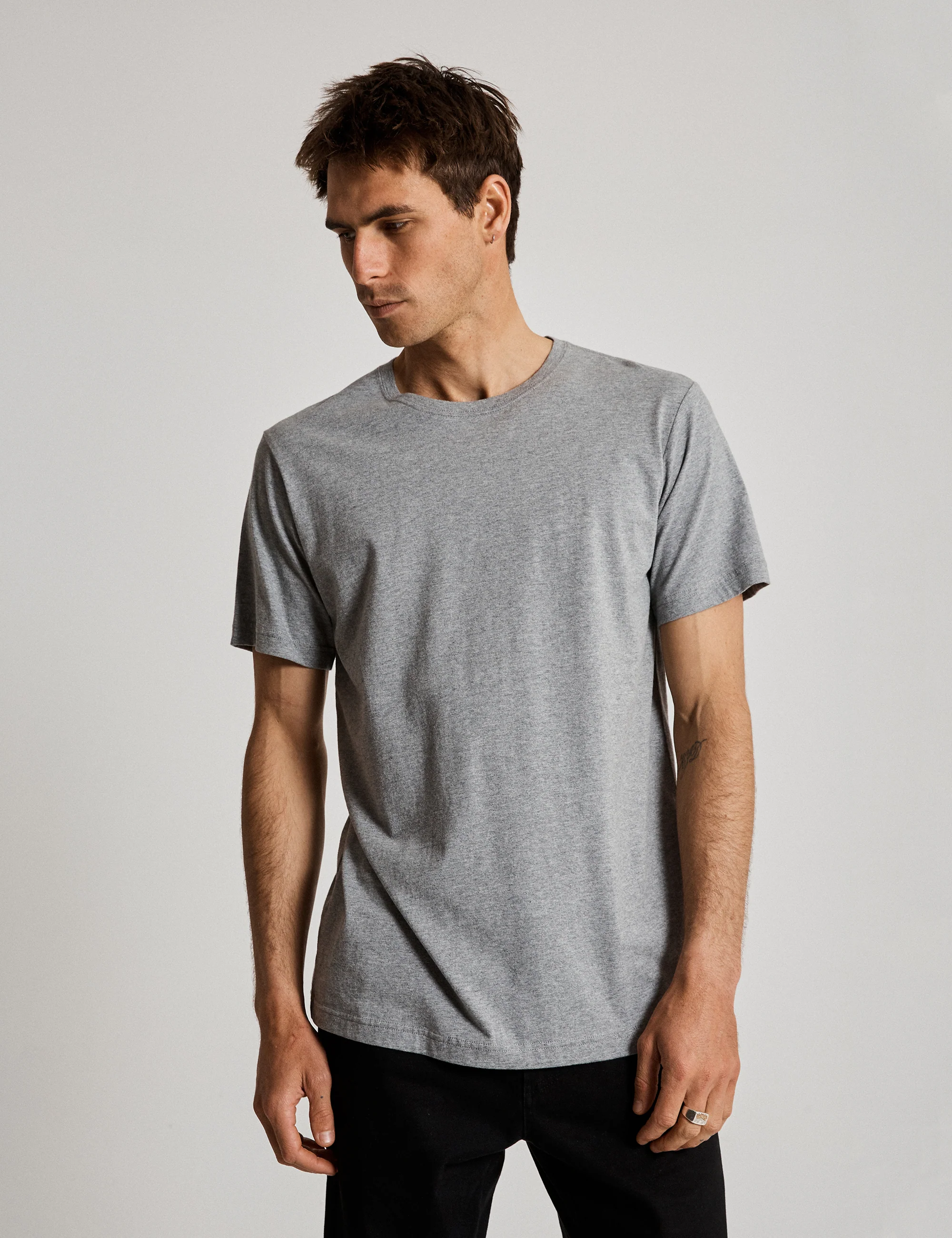 Reginald Organic Tee - Grey Marle - Image 8