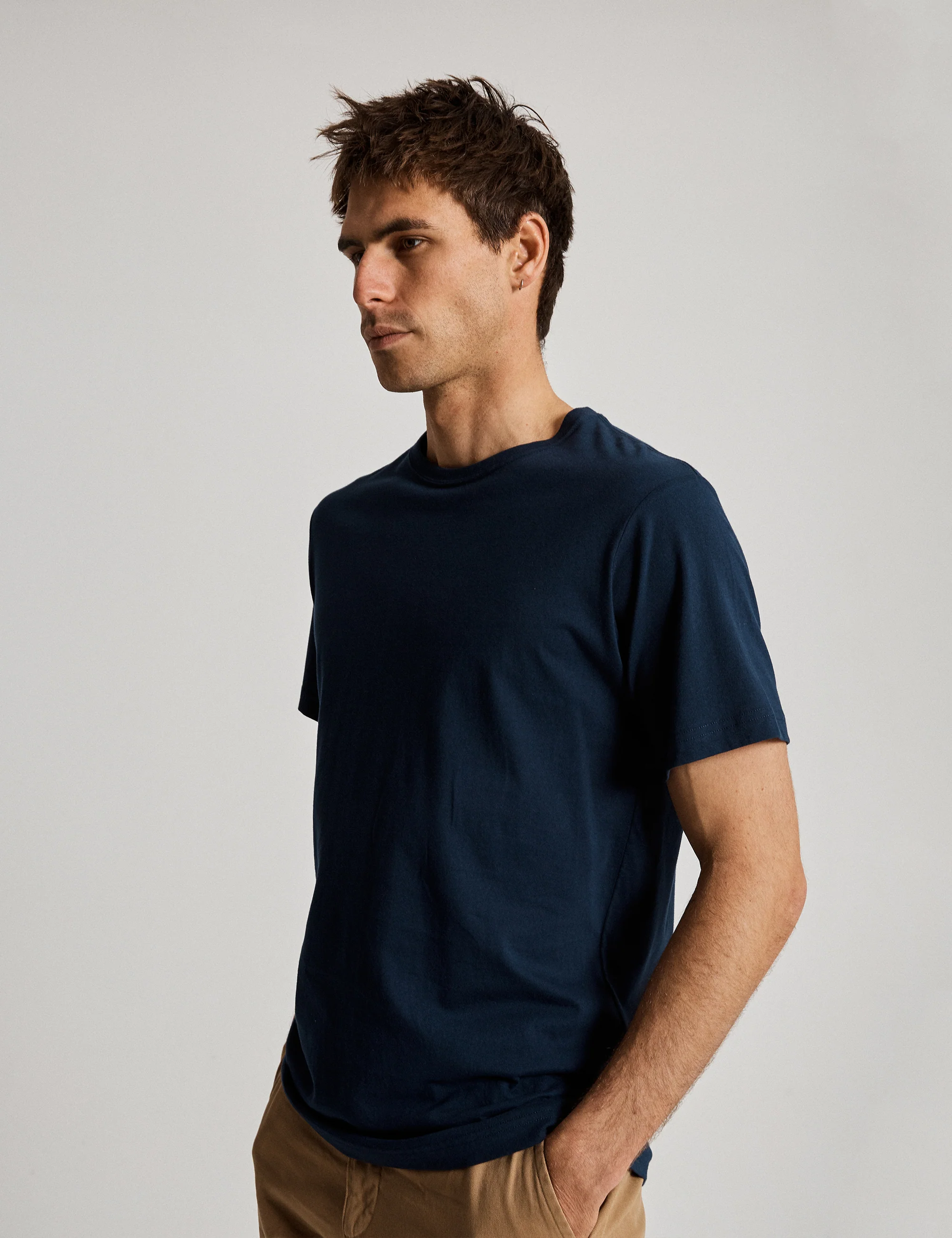 Reginald Organic Tee - Navy - Image 5