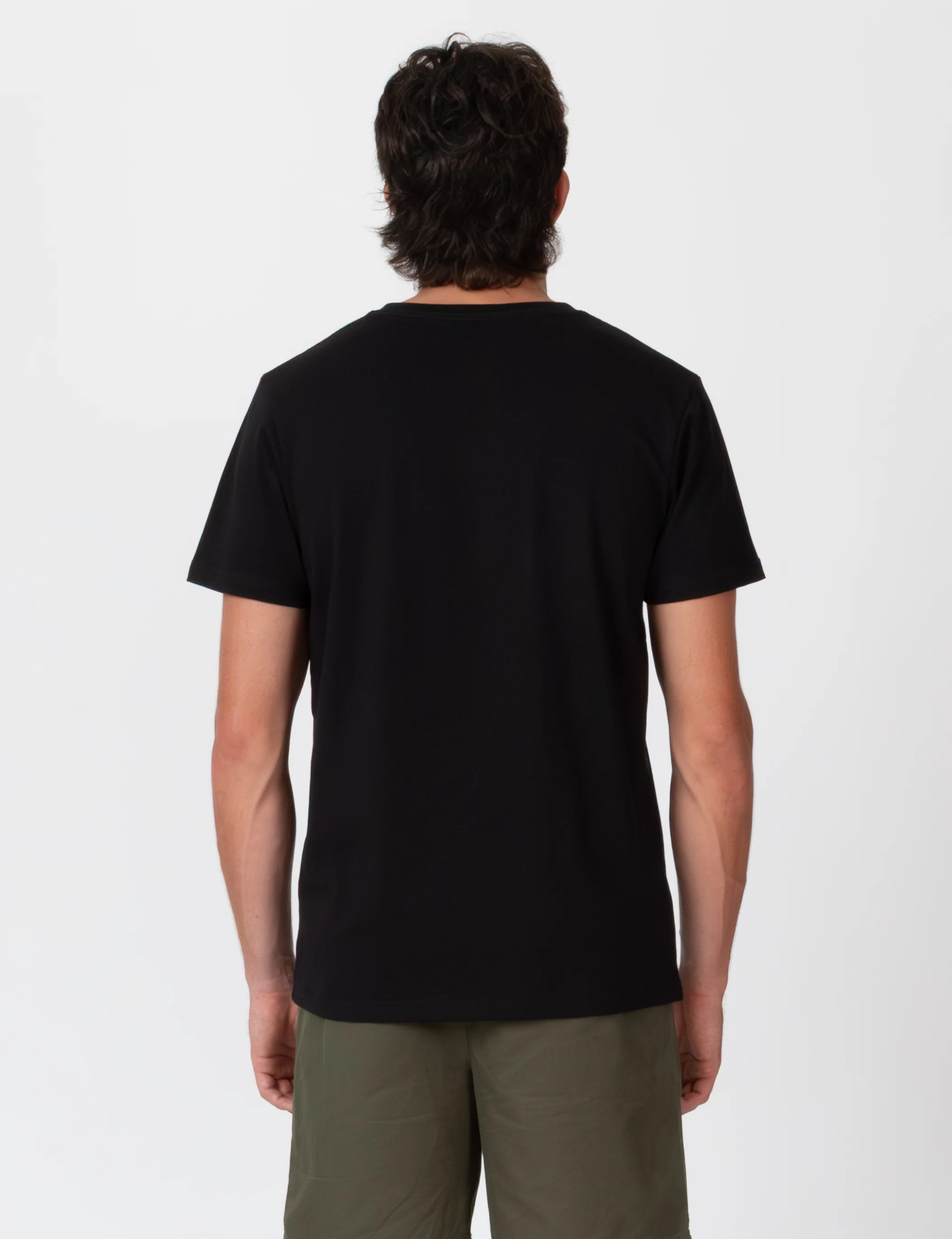 Reginald Organic Vee Tee - Black - Image 5