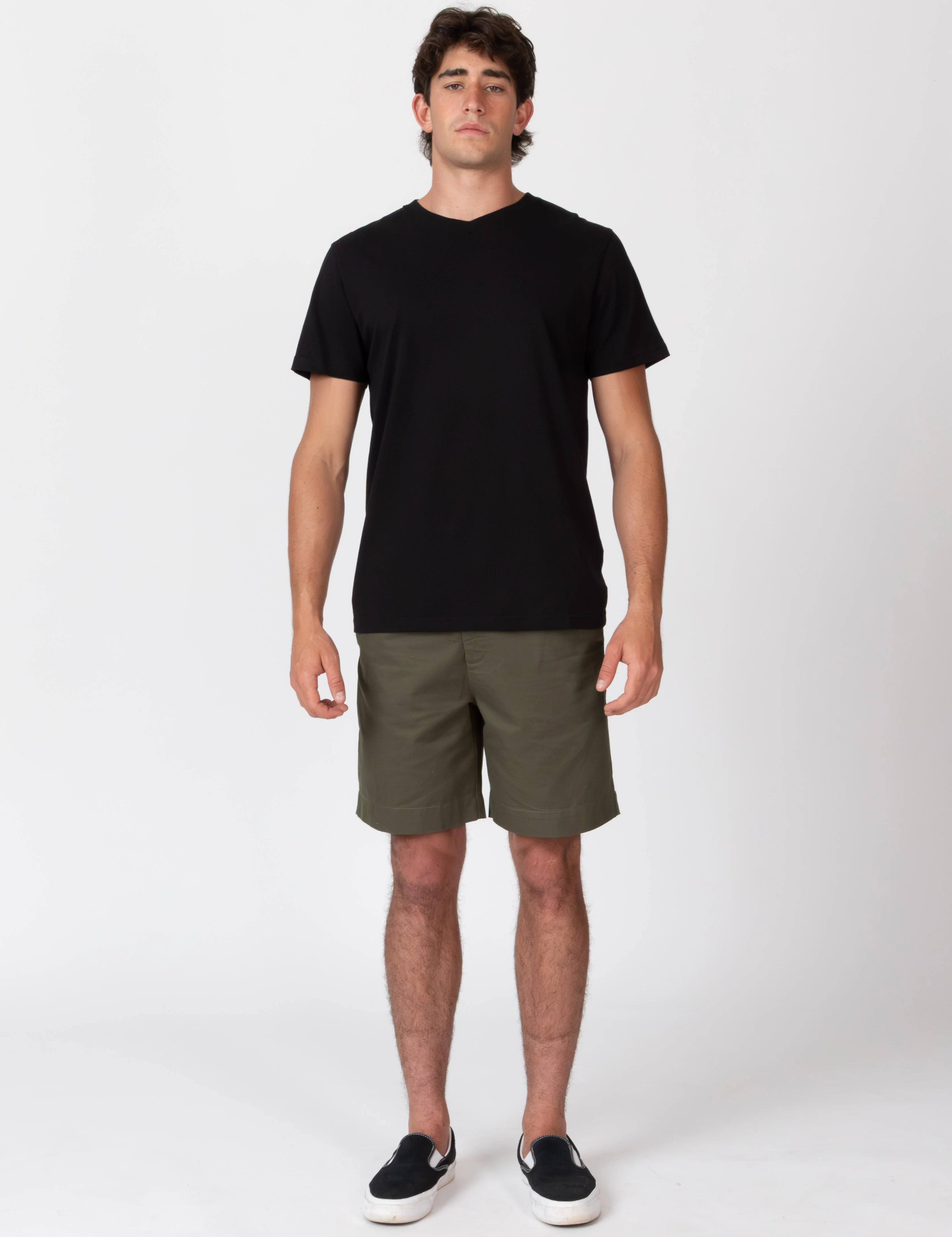 Reginald Organic Vee Tee - Black - Image 7