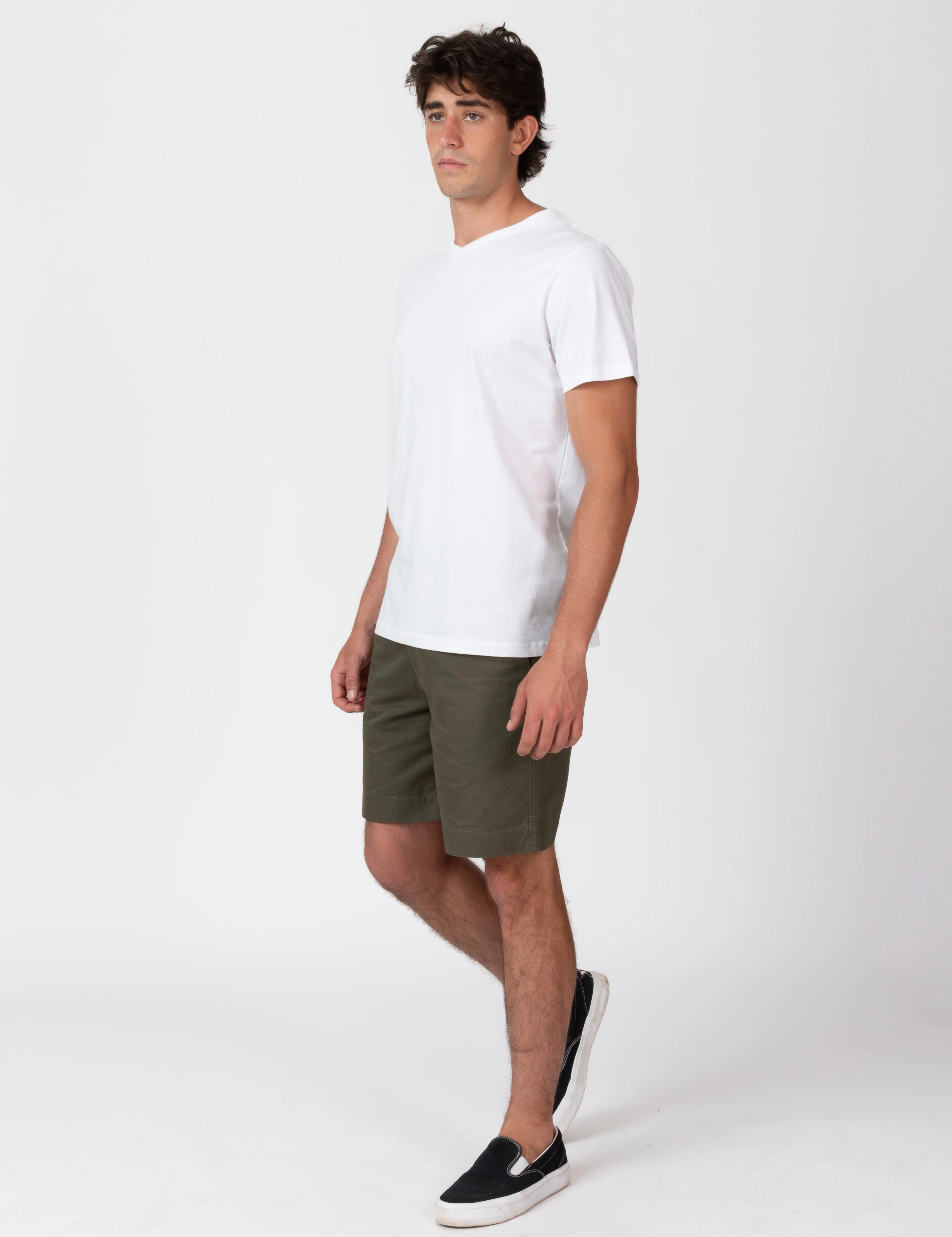 Reginald Organic Vee Tee - White - Image 10