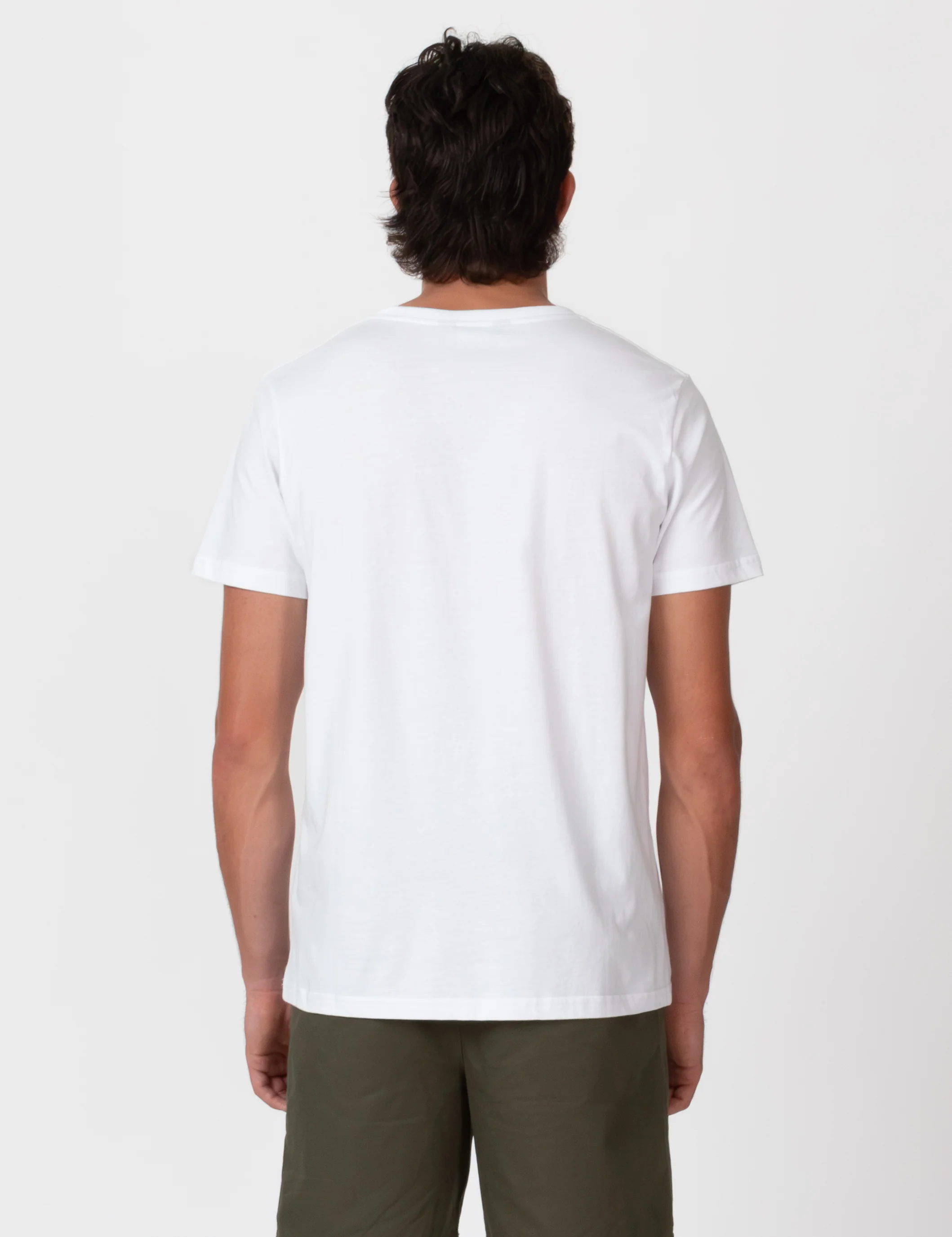 Reginald Organic Vee Tee - White - Image 12