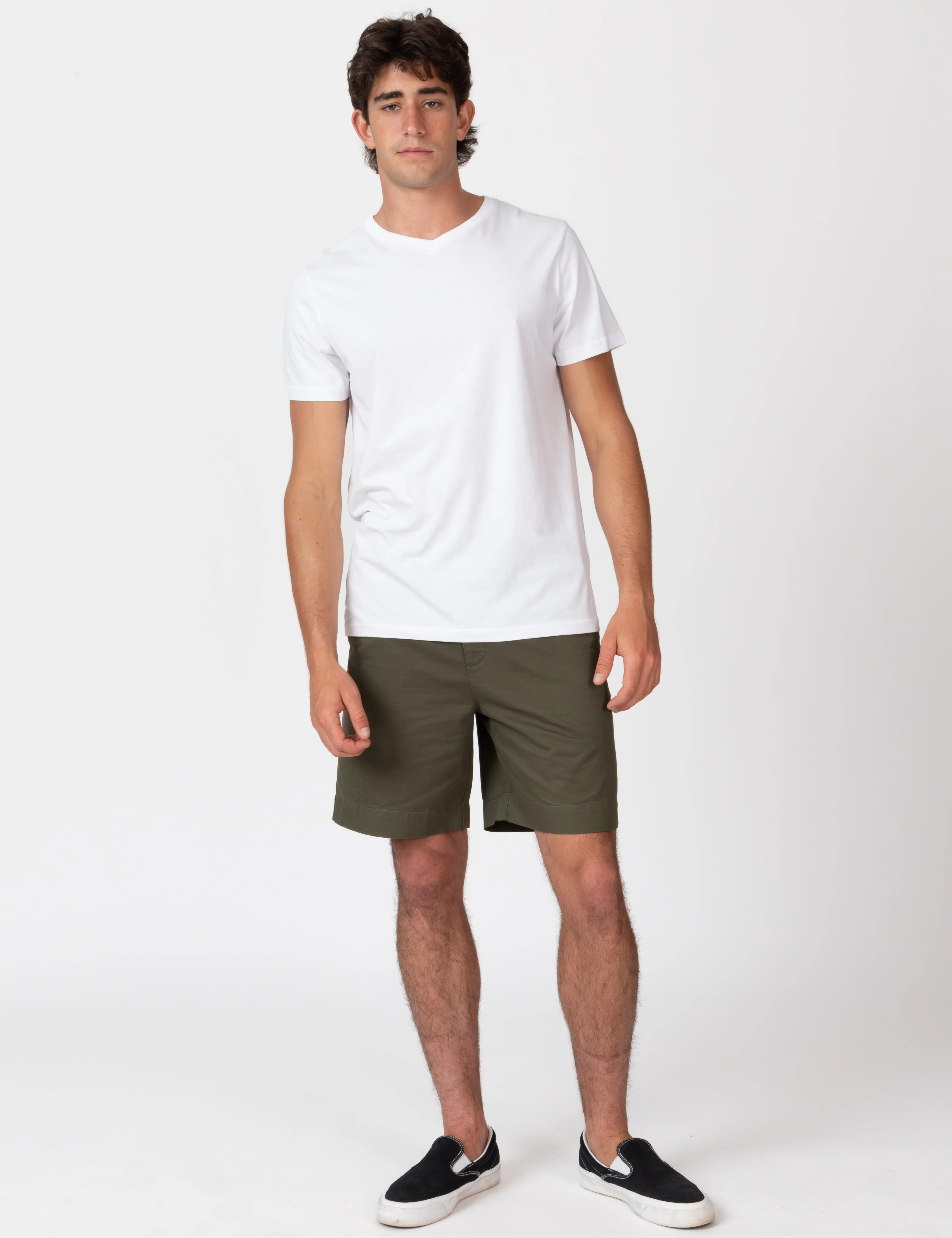 Reginald Organic Vee Tee - White - Image 6