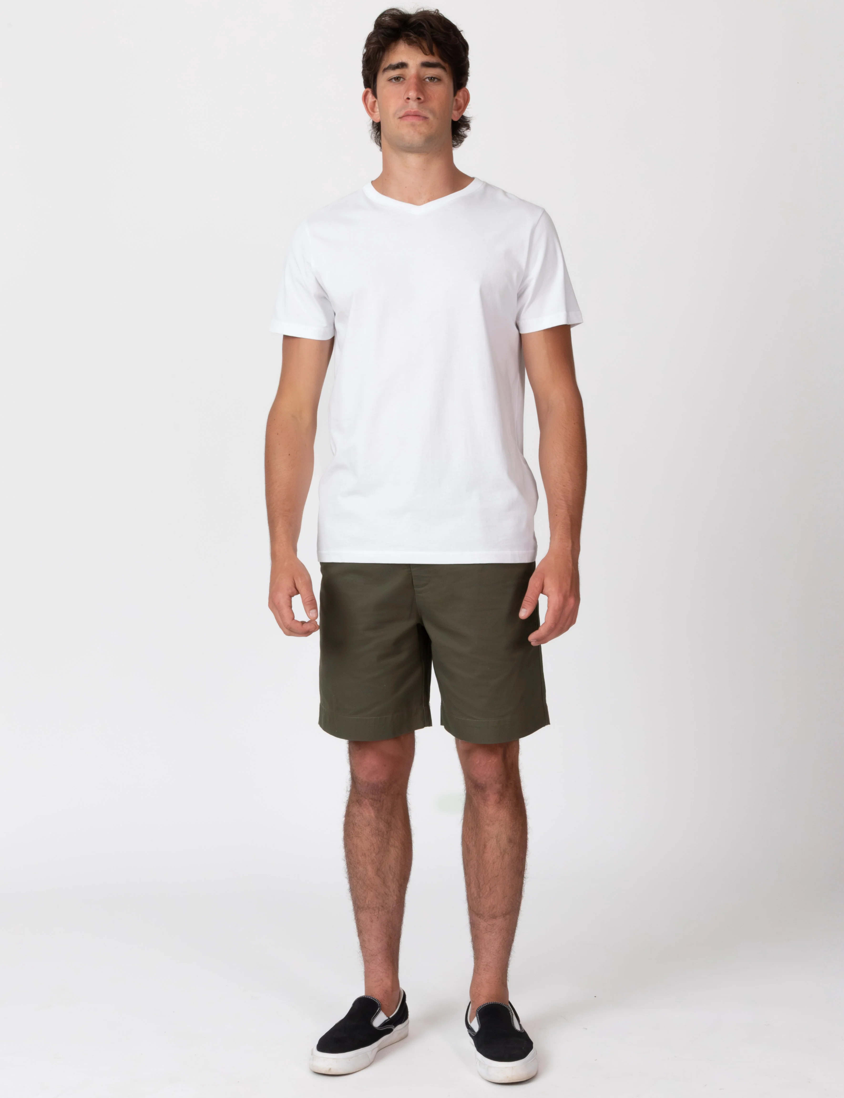 Reginald Organic Vee Tee - White - Image 8