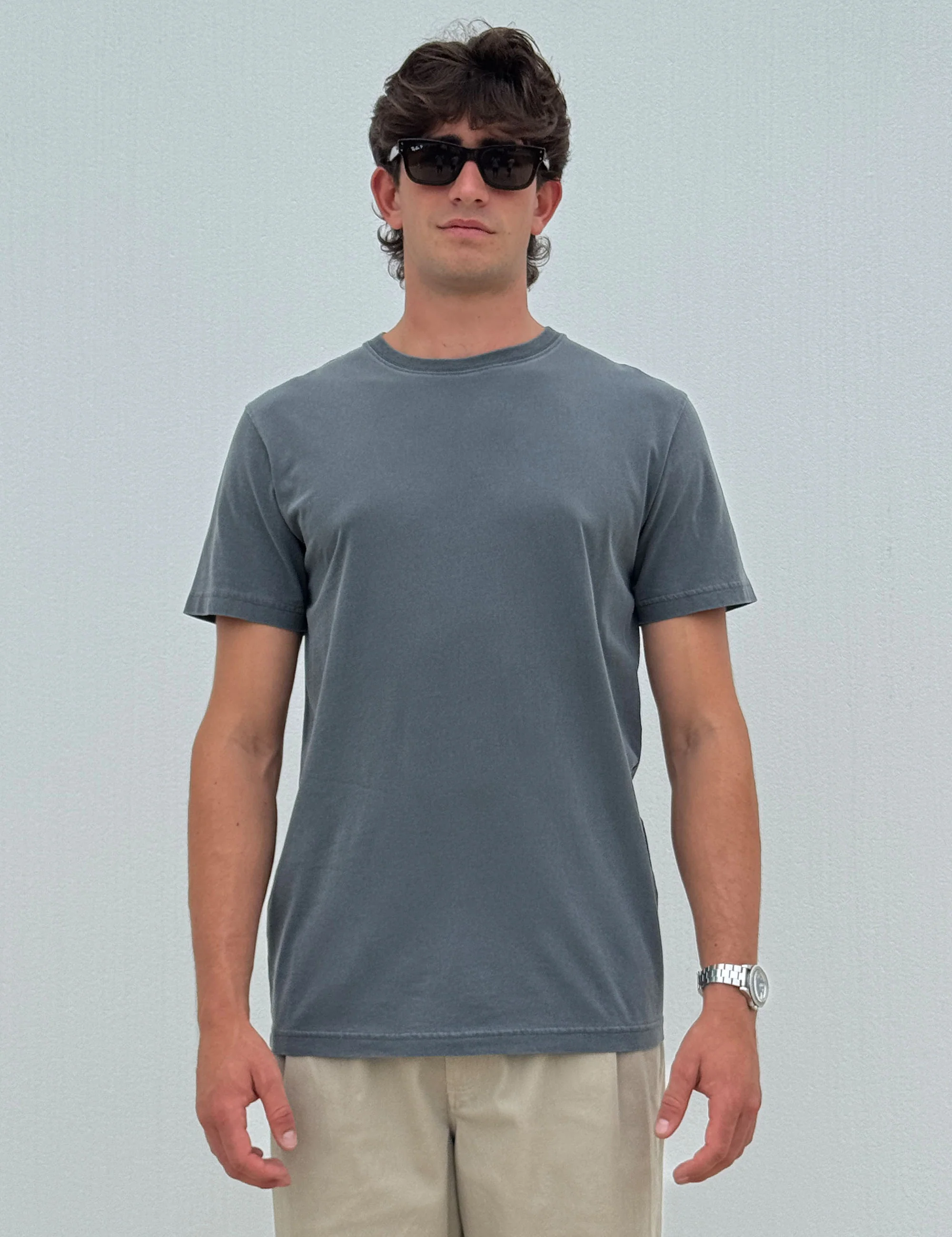 Reginald Organic Vintage Tee - Black Fade - Image 4