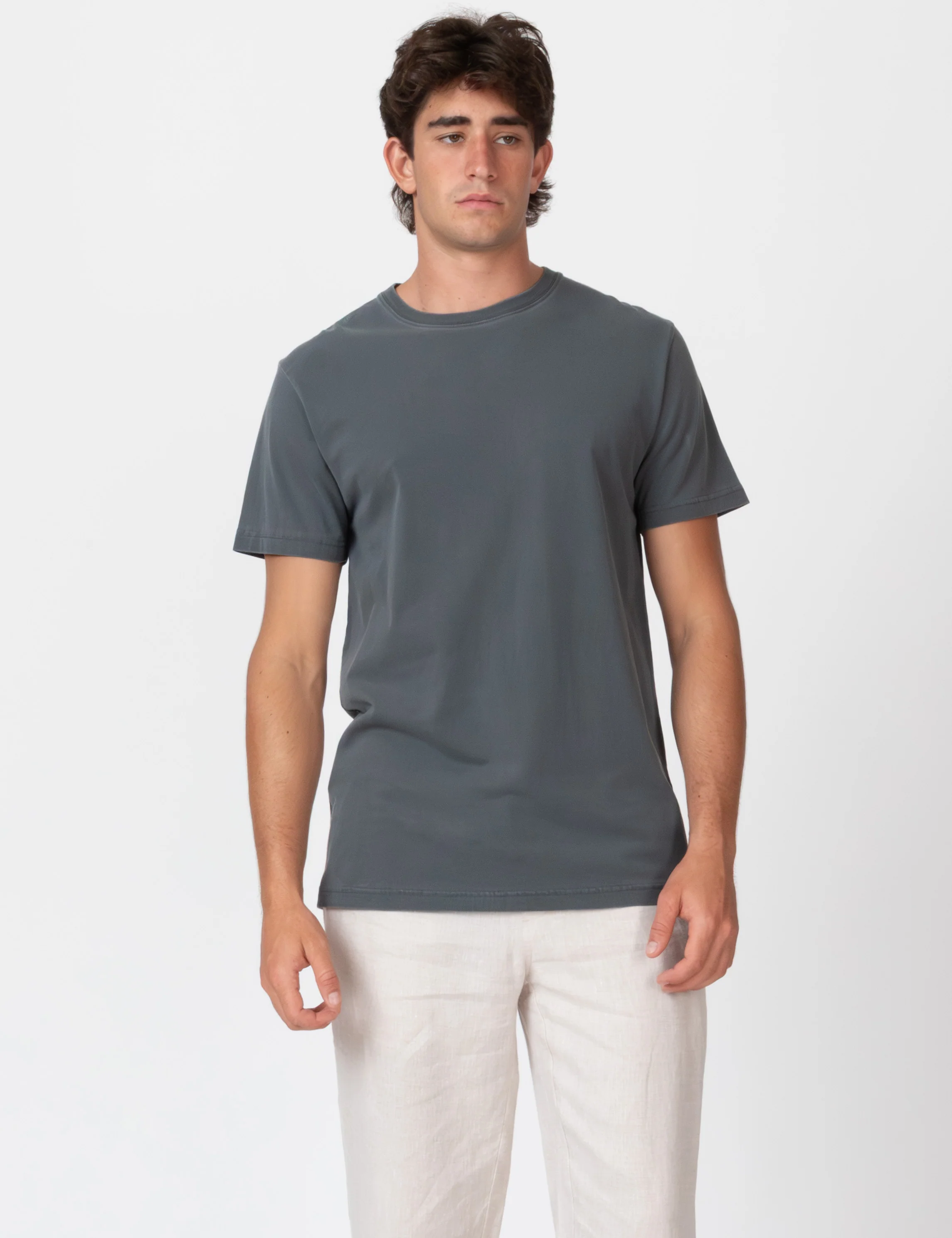 Reginald Organic Vintage Tee - Black Fade - Image 5