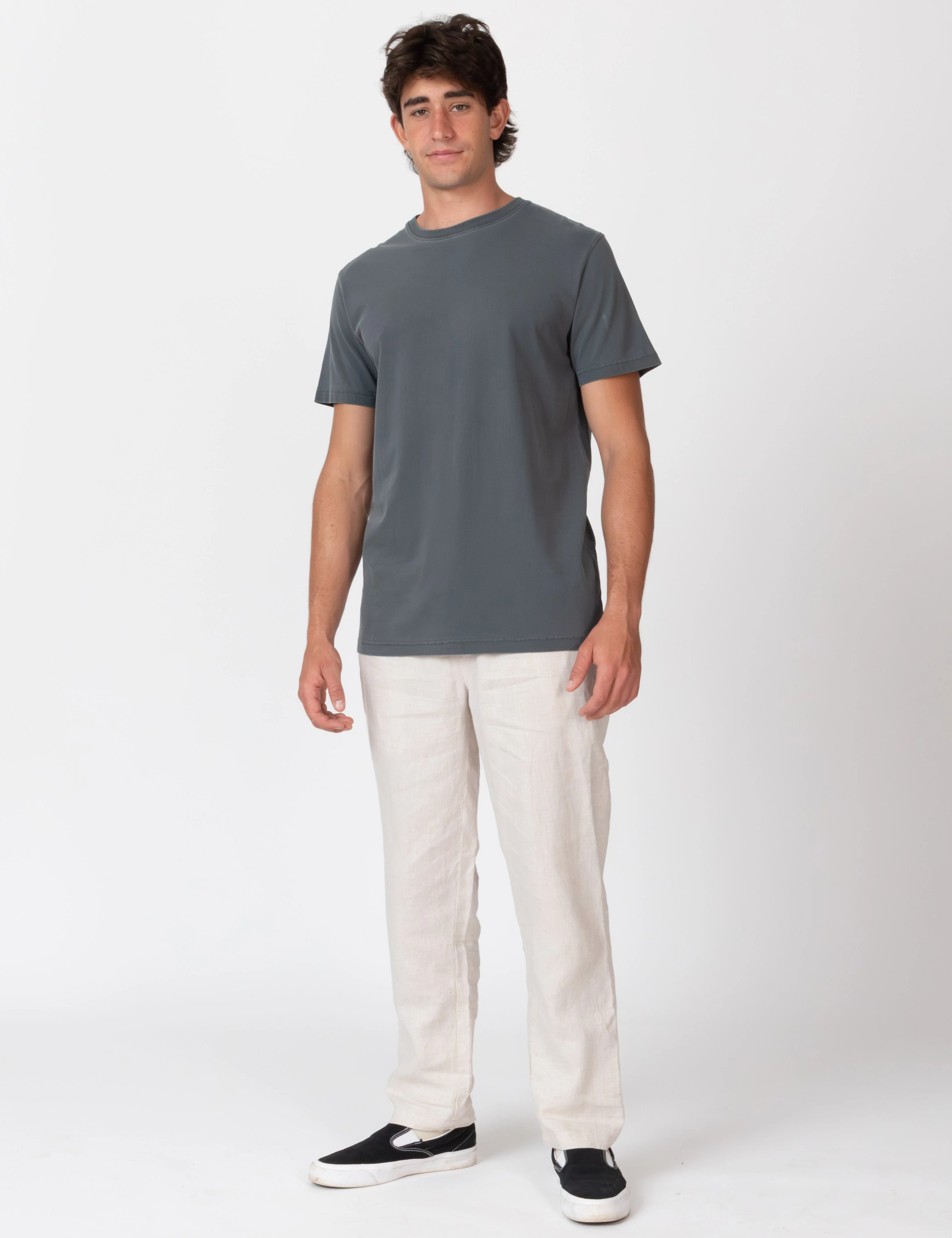 Reginald Organic Vintage Tee - Black Fade - Image 6
