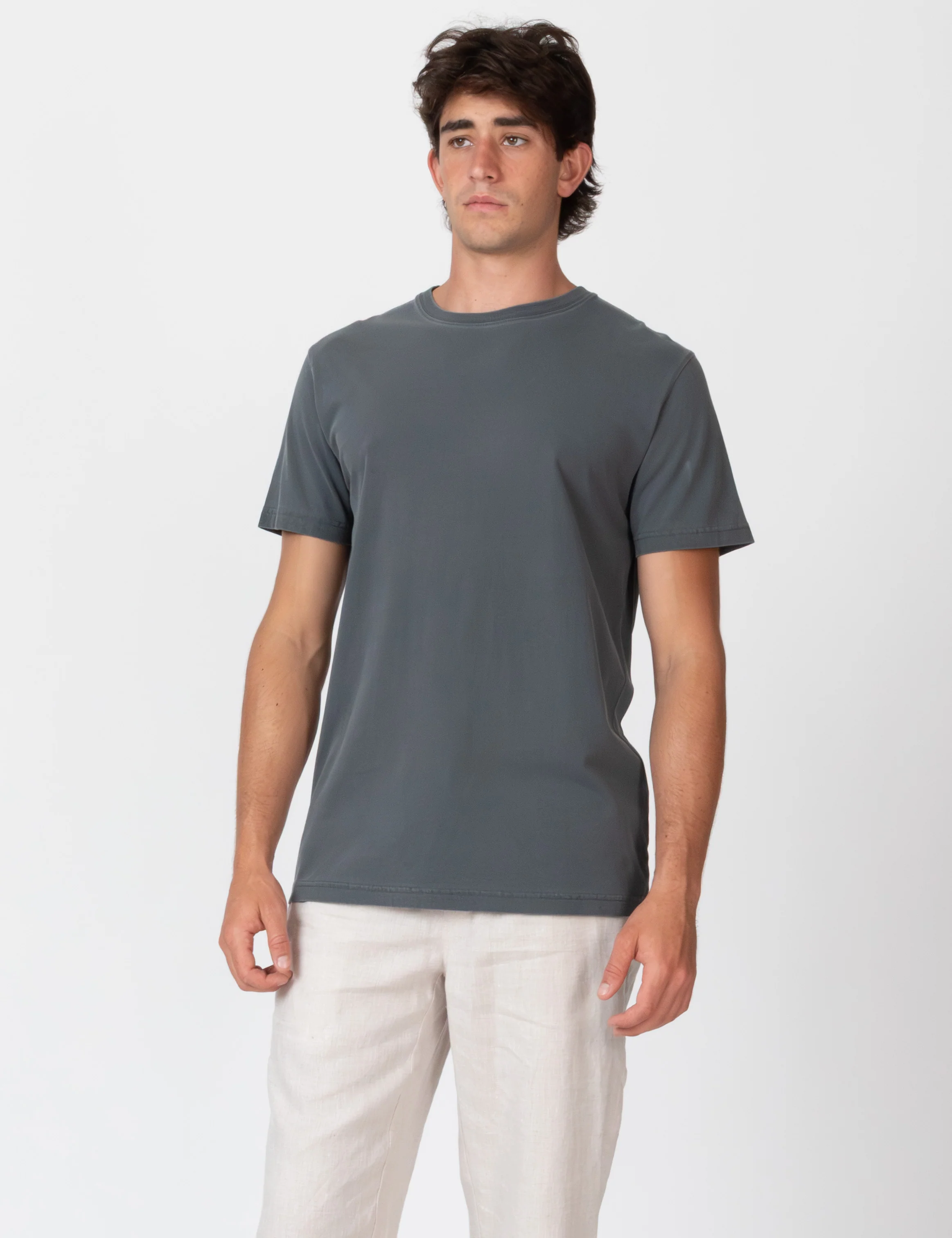 Reginald Organic Vintage Tee - Black Fade - Image 7