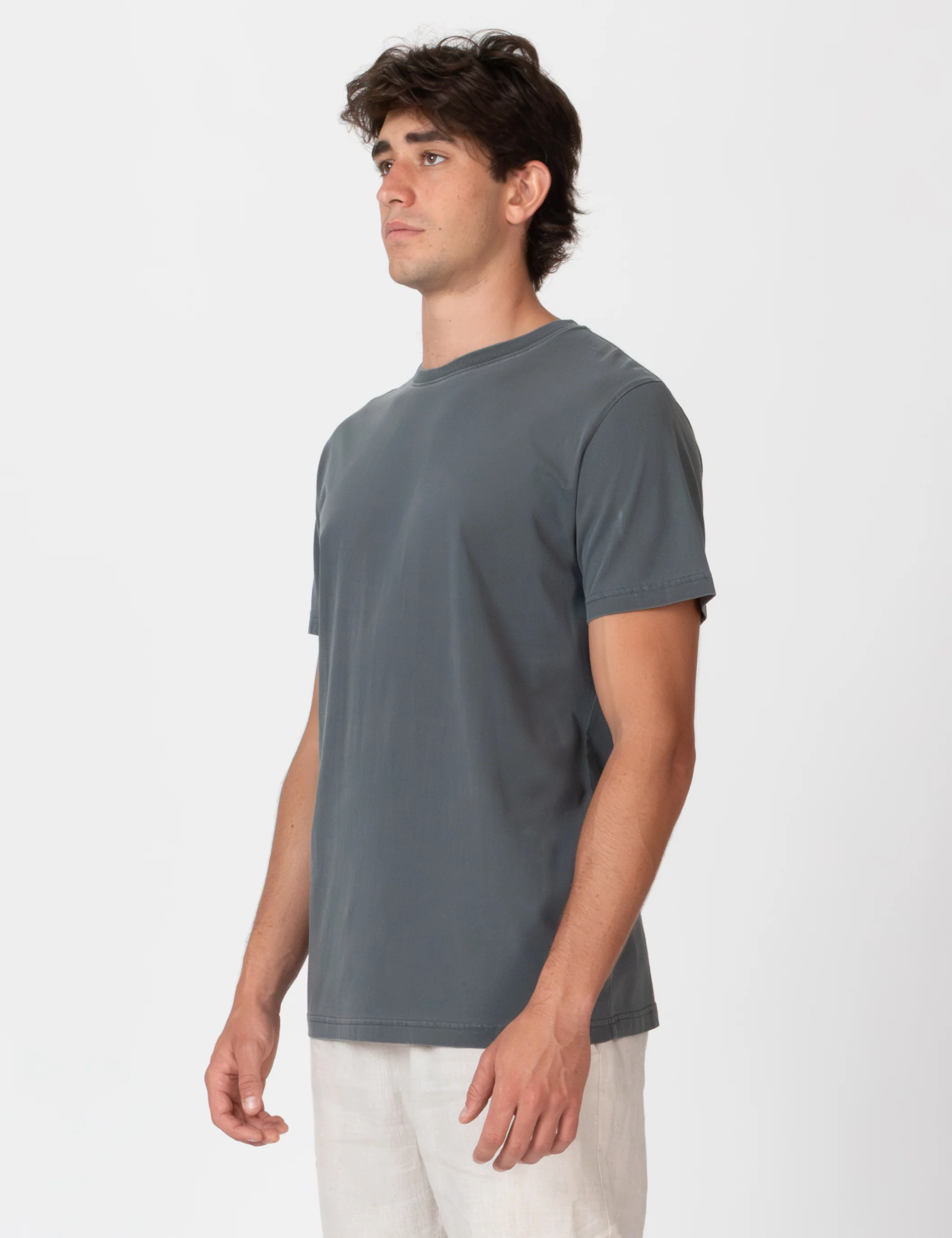 Reginald Organic Vintage Tee - Black Fade - Image 8