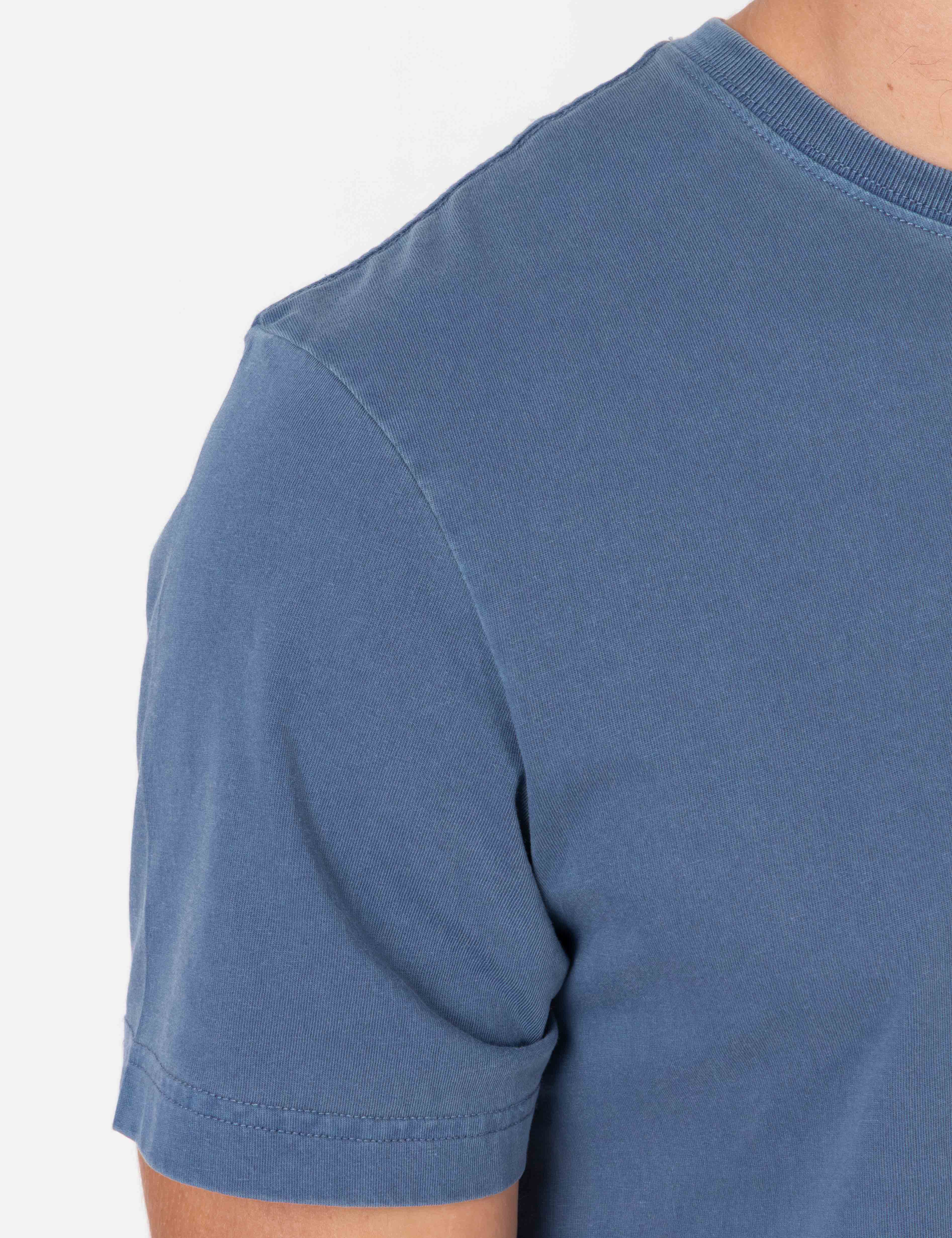 Reginald Organic Vintage Tee - Navy Fade - Image 5