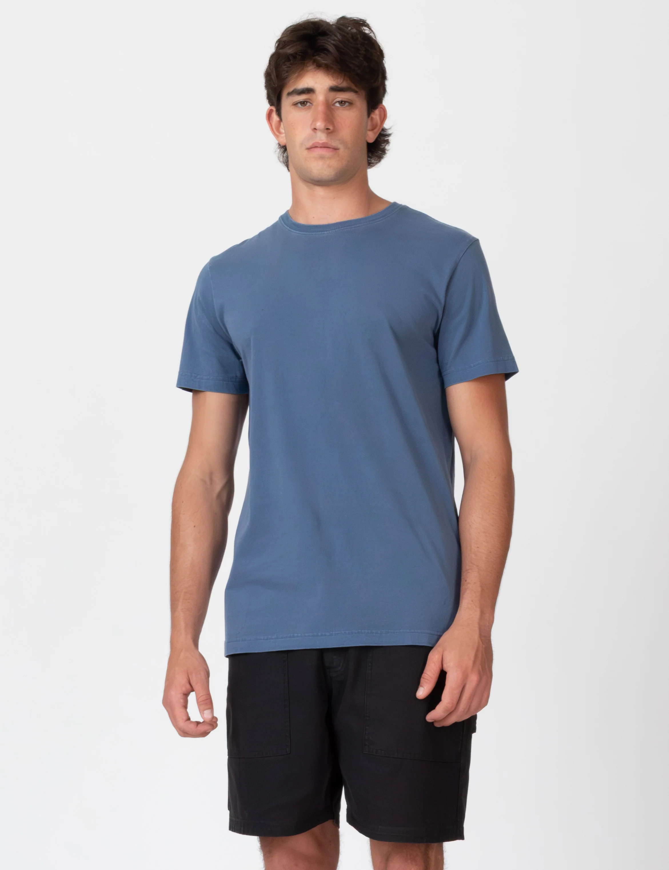 Reginald Organic Vintage Tee - Navy Fade - Image 6