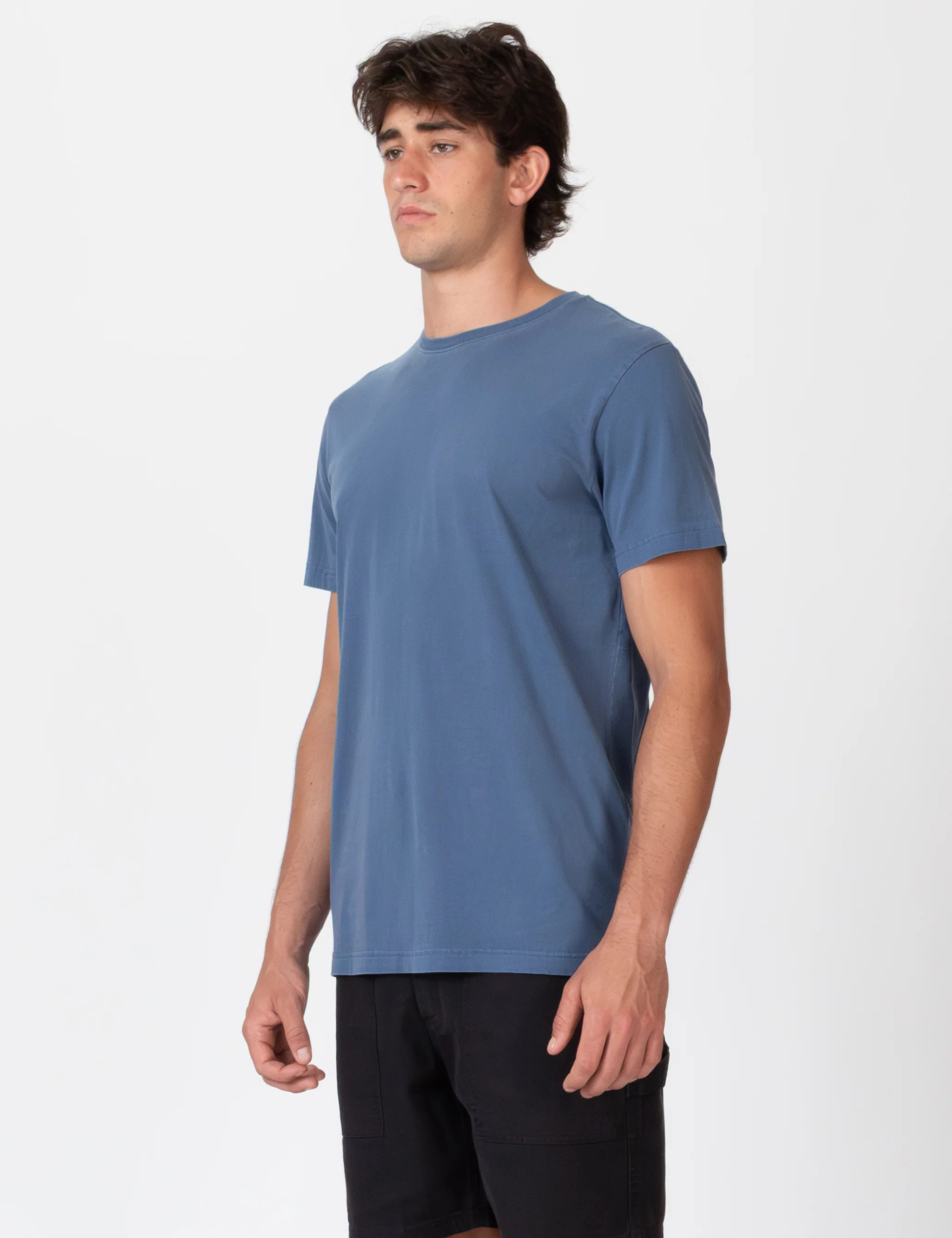 Reginald Organic Vintage Tee - Navy Fade - Image 7