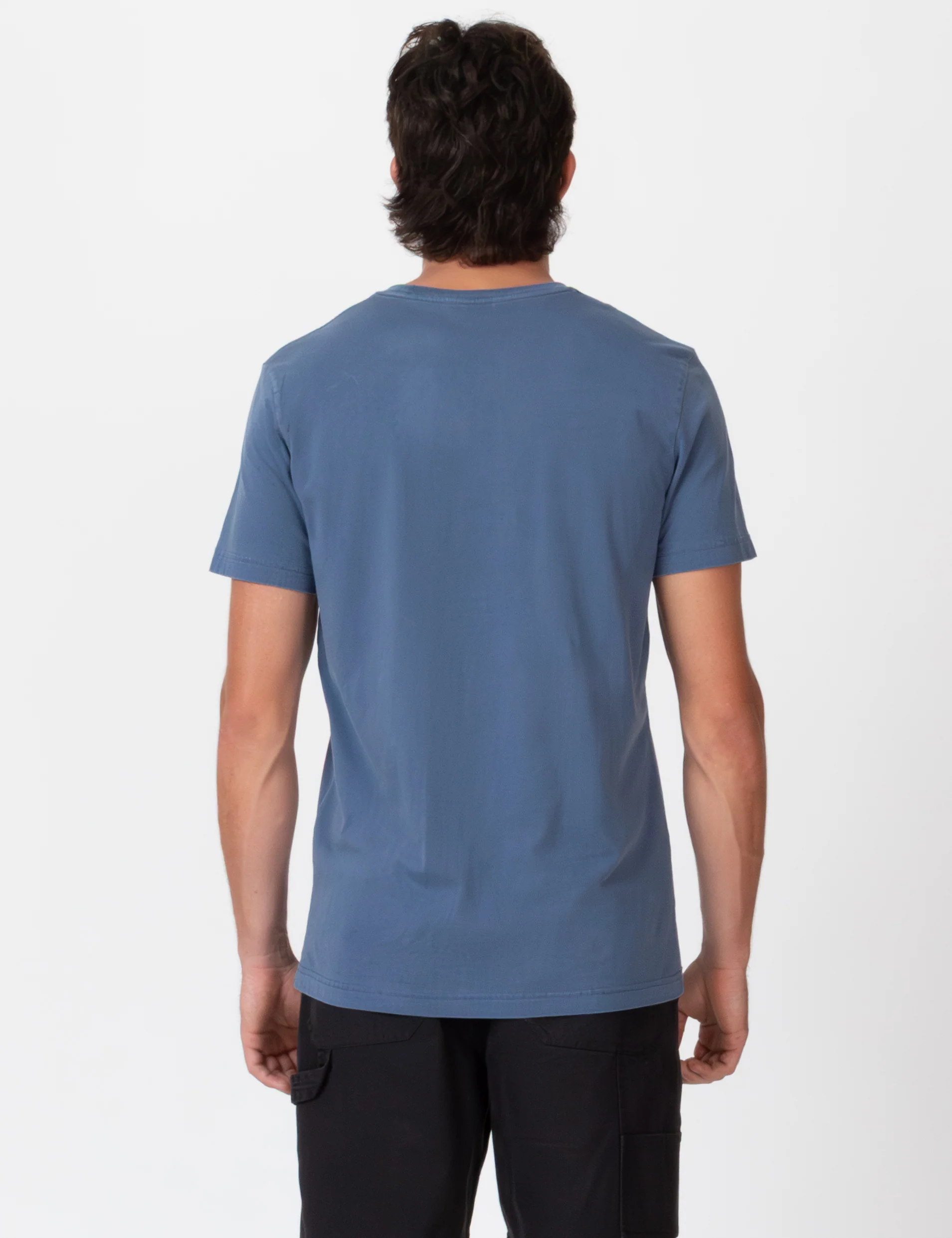 Reginald Organic Vintage Tee - Navy Fade - Image 8