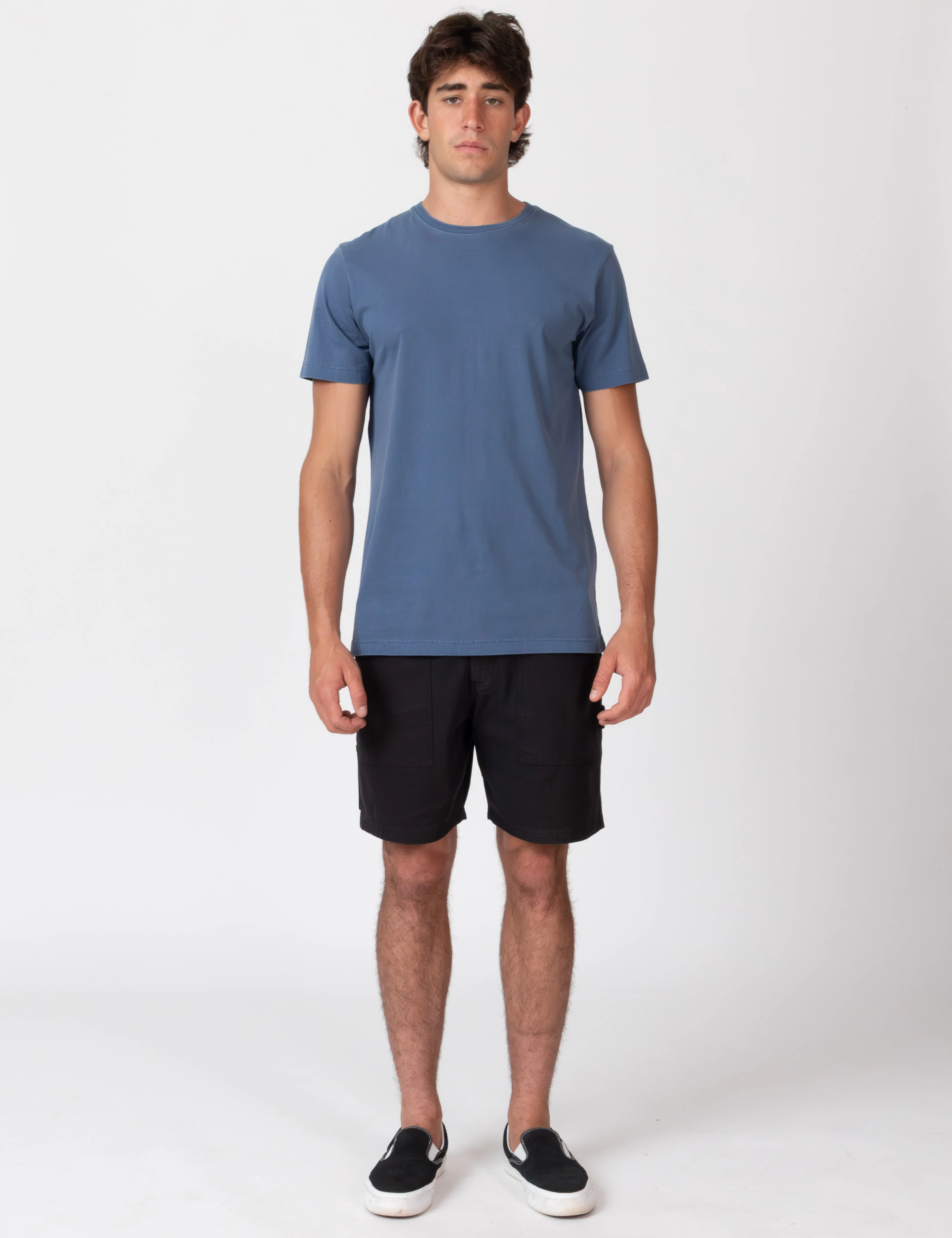 Reginald Organic Vintage Tee - Navy Fade - Image 9