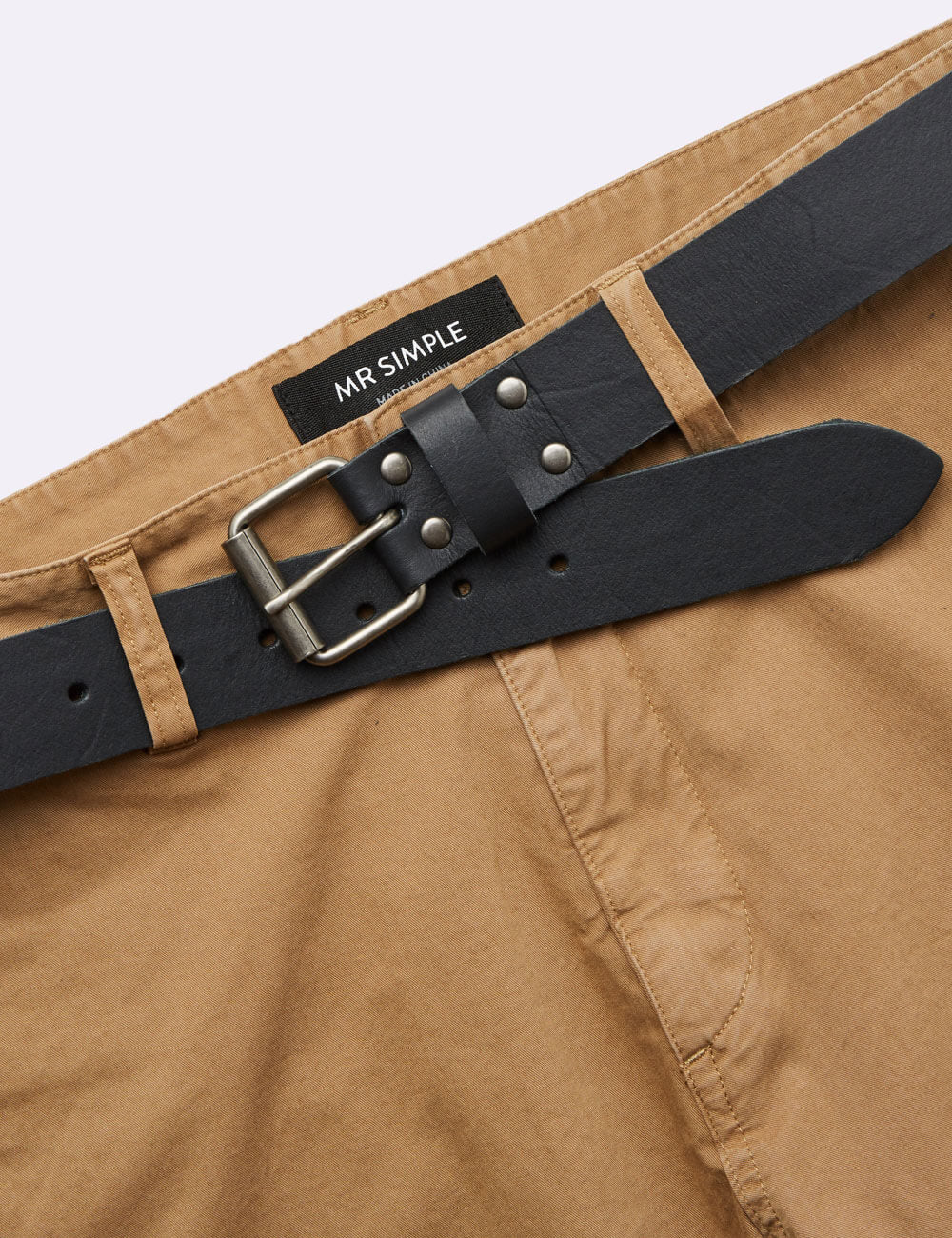 Simple Leather Belt - Black - Image 7