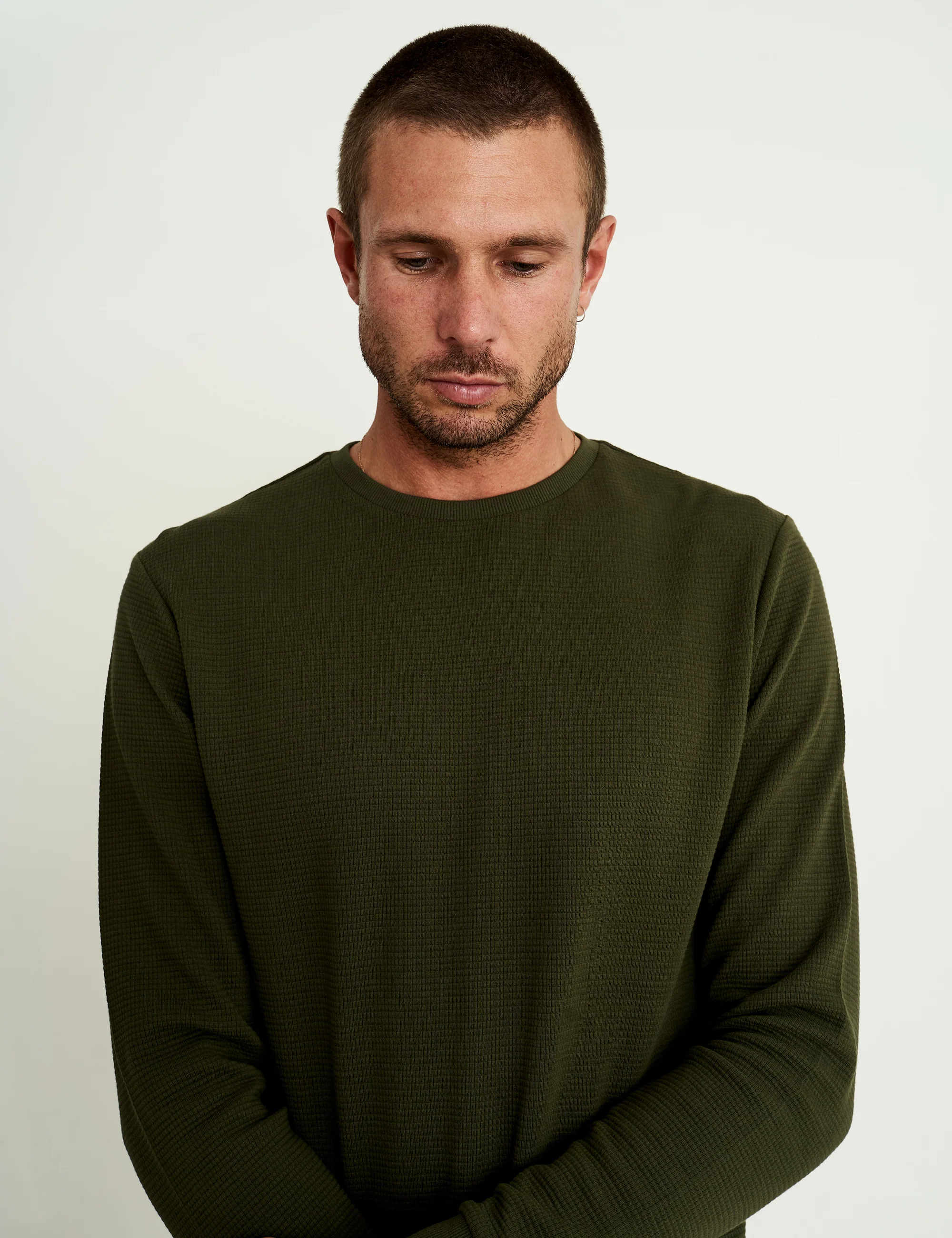 Smith Long Sleeve Waffle - Fatigue - Image 5