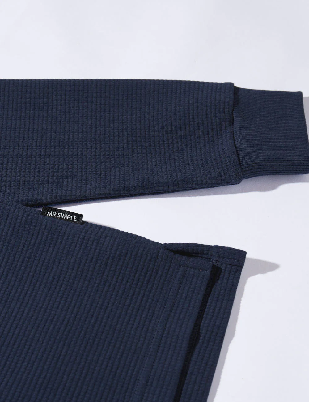 Smith Long Sleeve Waffle - Navy - Image 5