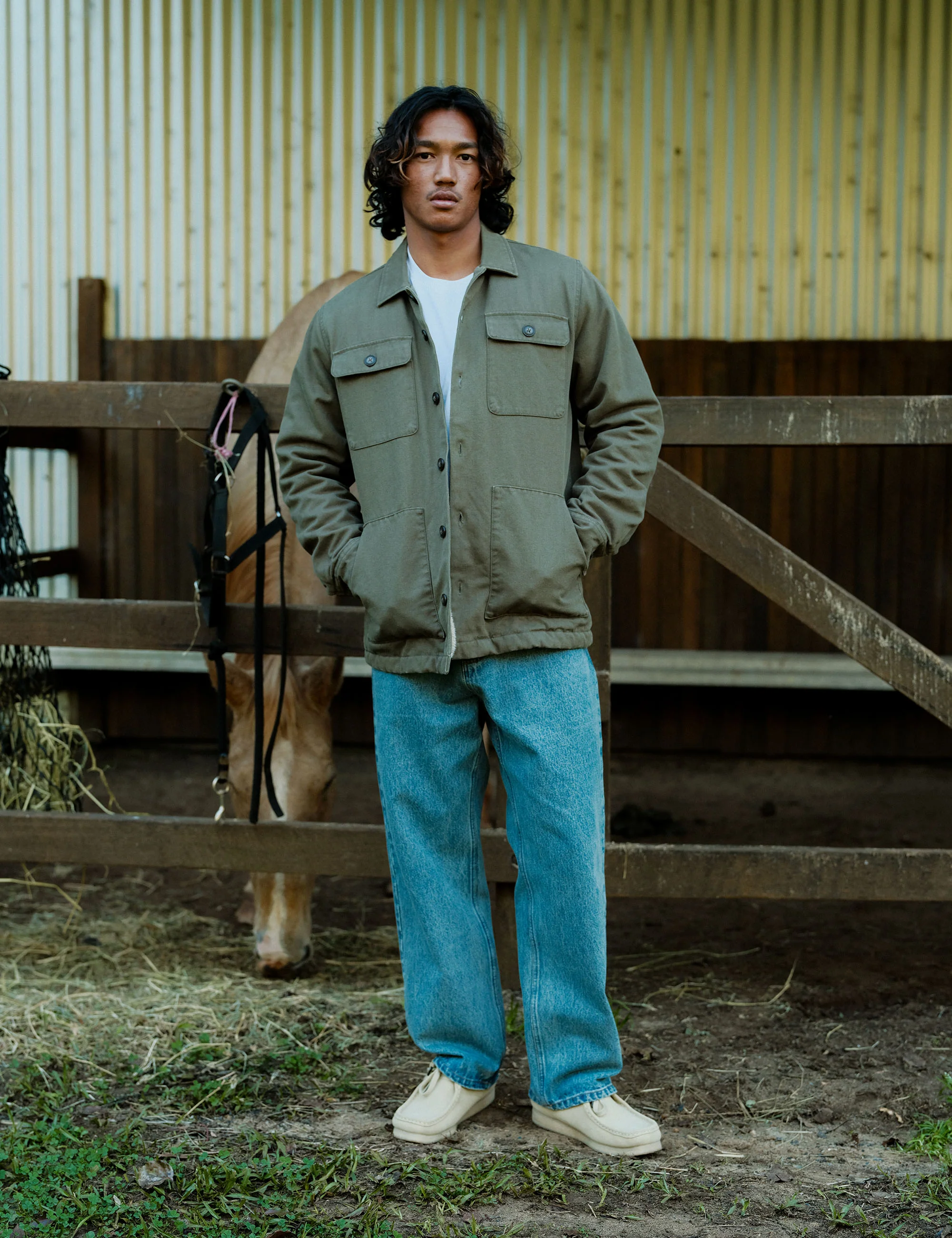 Stockyard Sherpa Jacket - Fatigue - Image 6